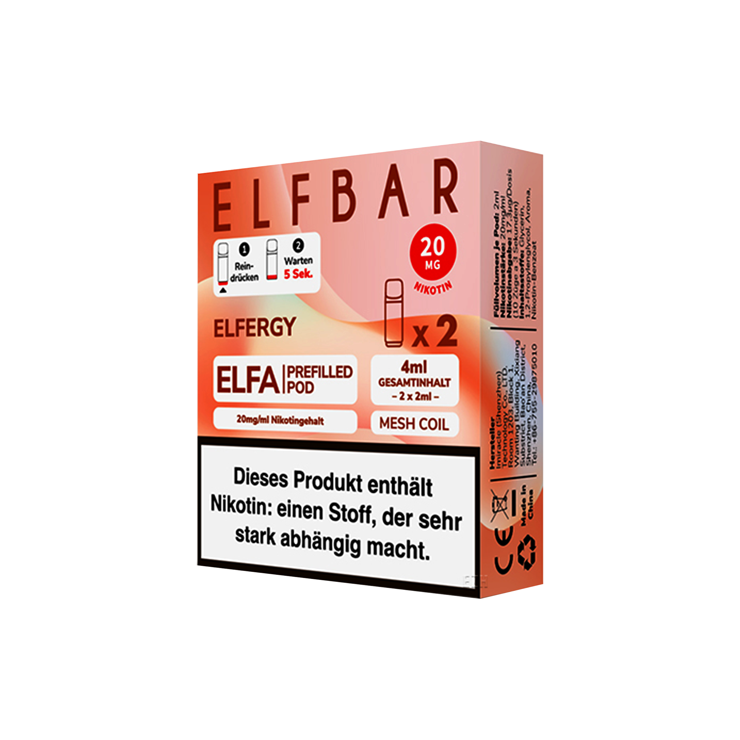 Elf Bar ELFA CP Prefilled Pod Elfergy | Neue Liquid Sorten