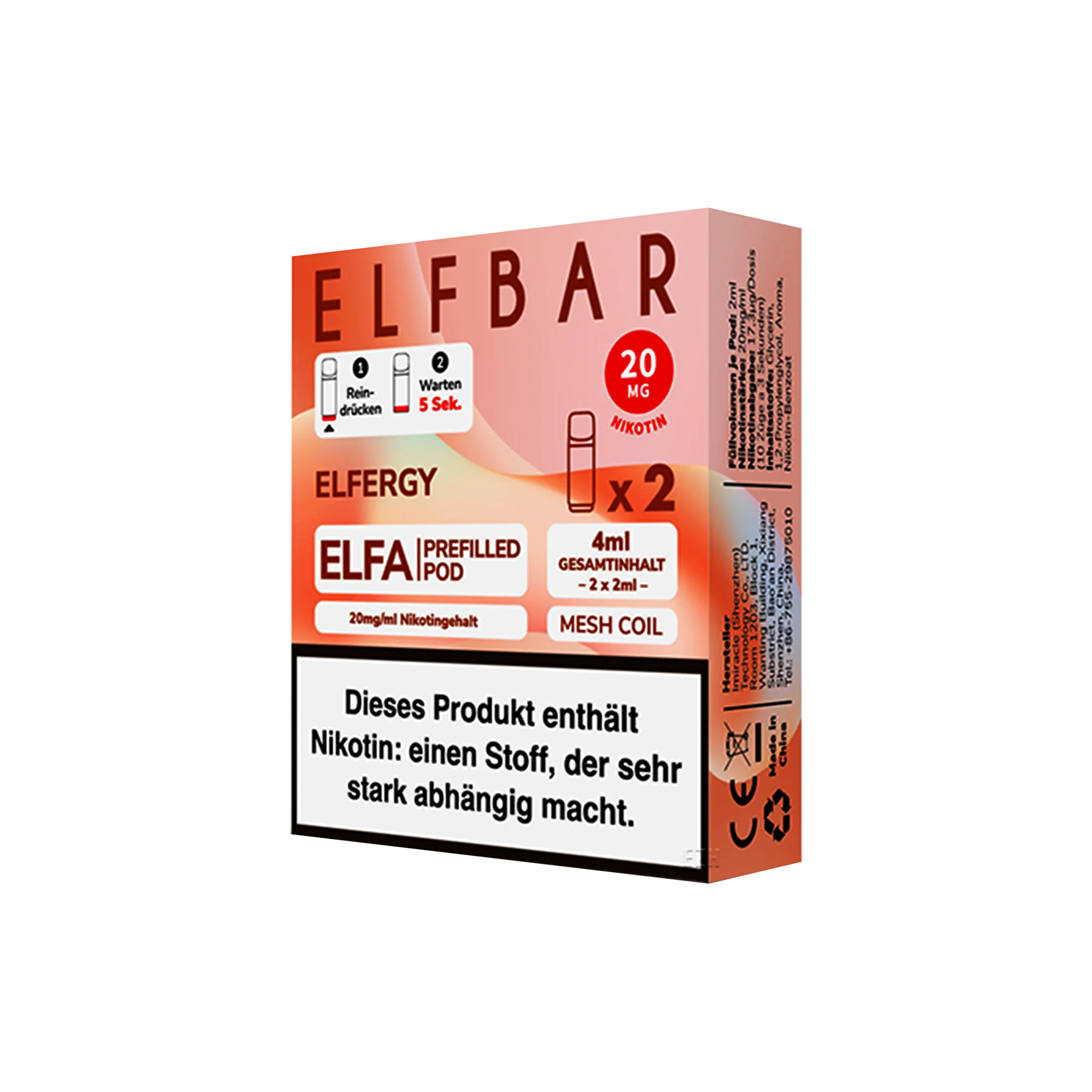 Elf Bar ELFA CP Prefilled Pod Elfergy | Neue Liquid Sorten