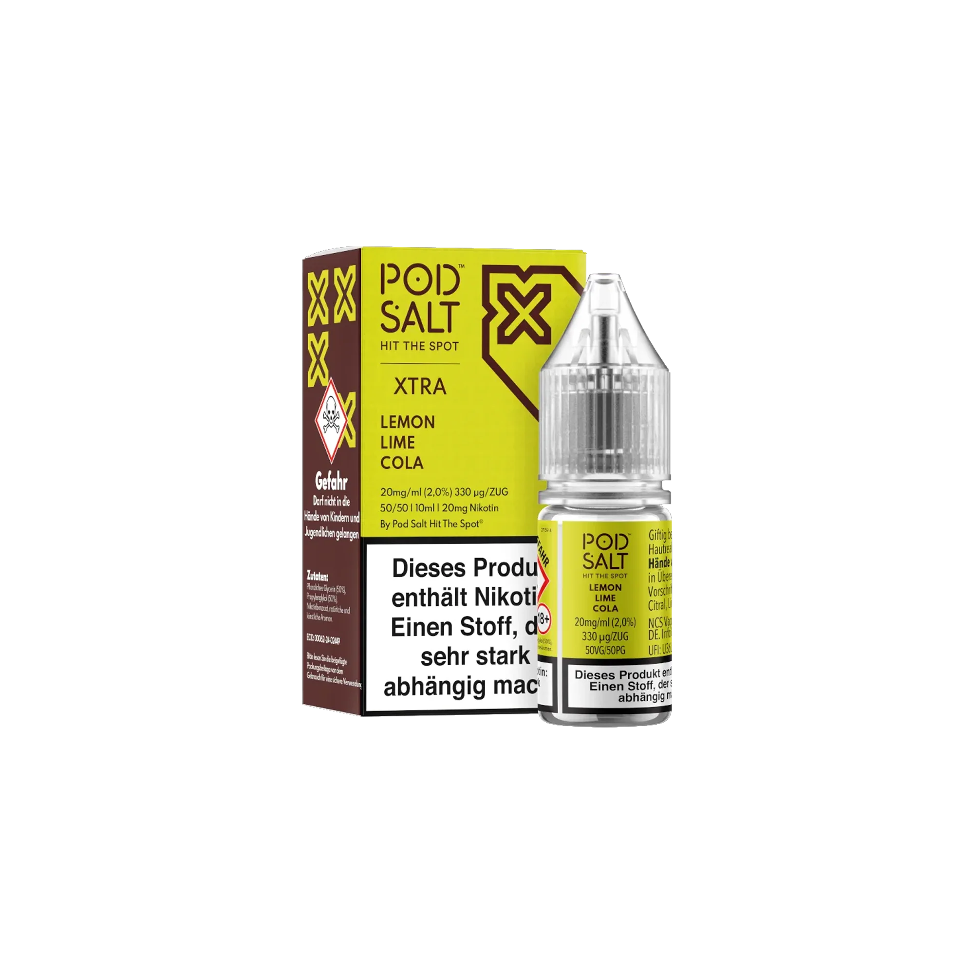 Pod Salt Xtra Nikotinsalz E-Liquid Lemon Lime Cola 10 ml mit 20 mg günstig bestellen 2