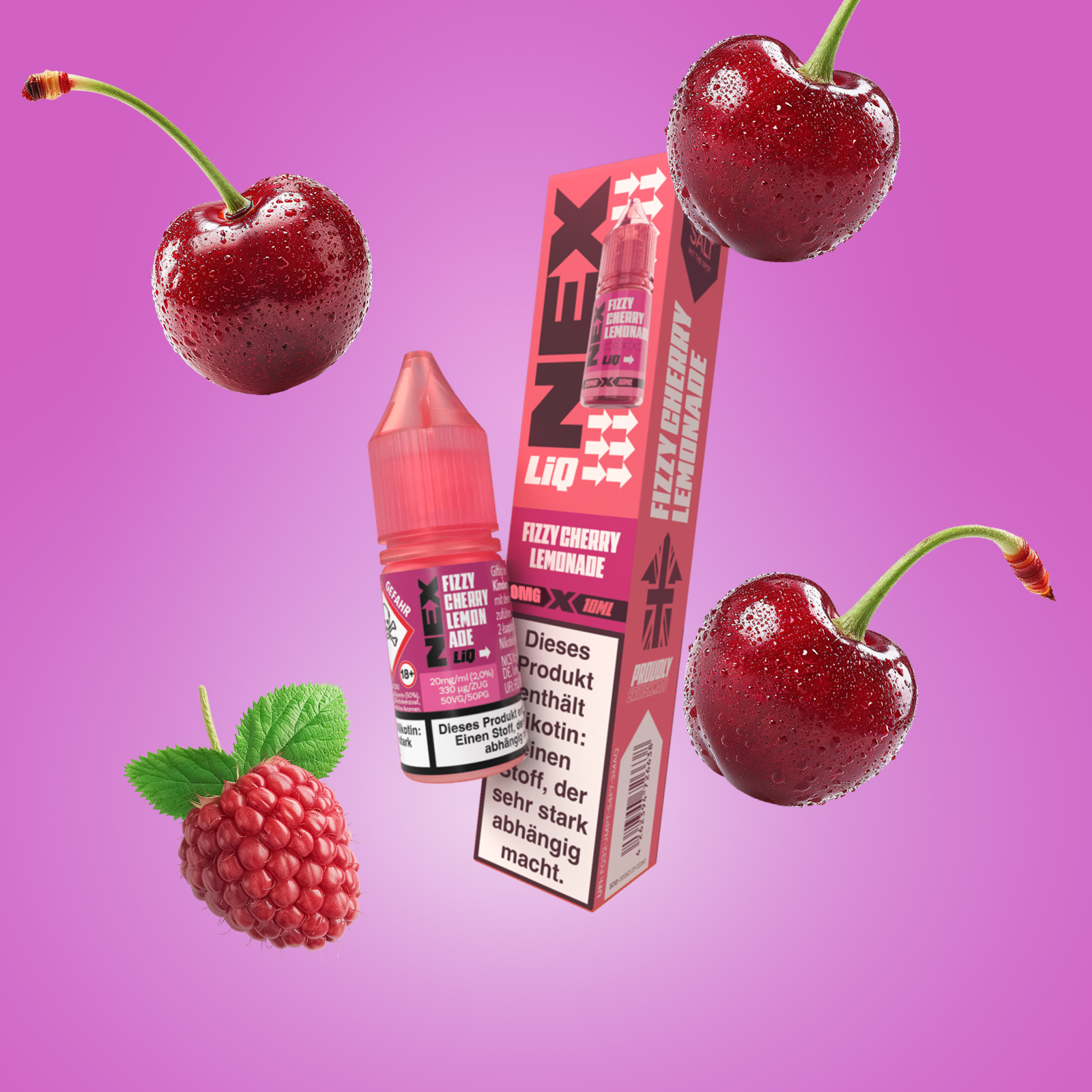 NexLiq - Pod Salt- NicSalt - 10 ml 0 mg Fizzy Cherry Lemonade 2