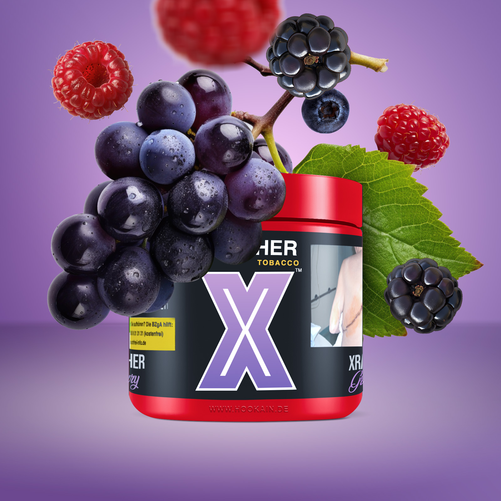 XRacher GrpeBrry 200g &ndash; Traube Beeren Honig Tabak 1