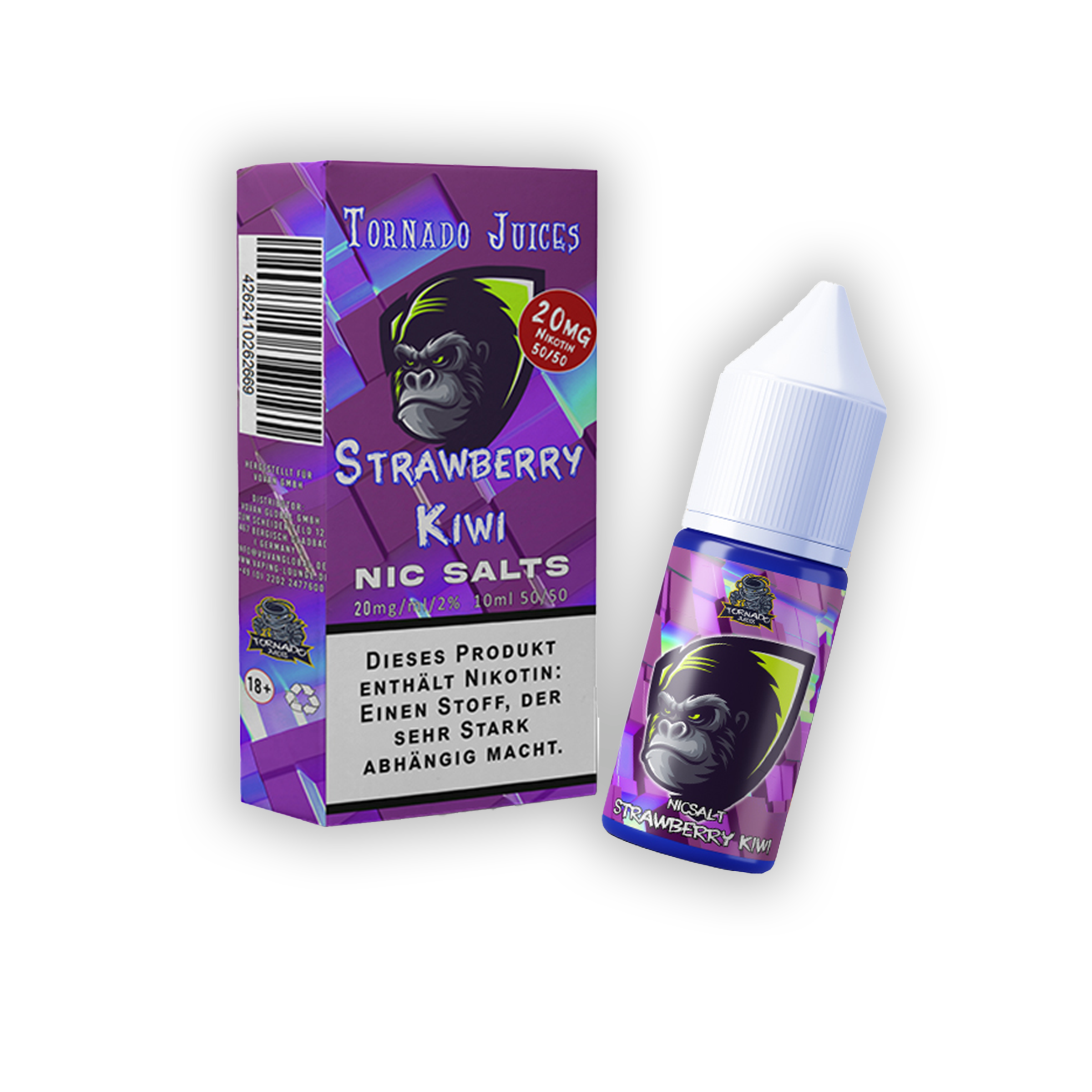 Tornado Juices Strawberry Kiwi Vape E-Liquid mit Nikotinsalz 2