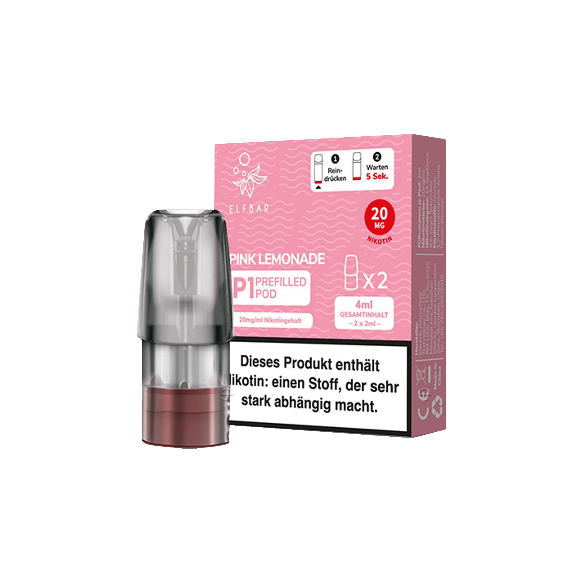 Elf Bar Mate 500 P1 Pink Lemonade Prefilled Pod | Online bestellen 2