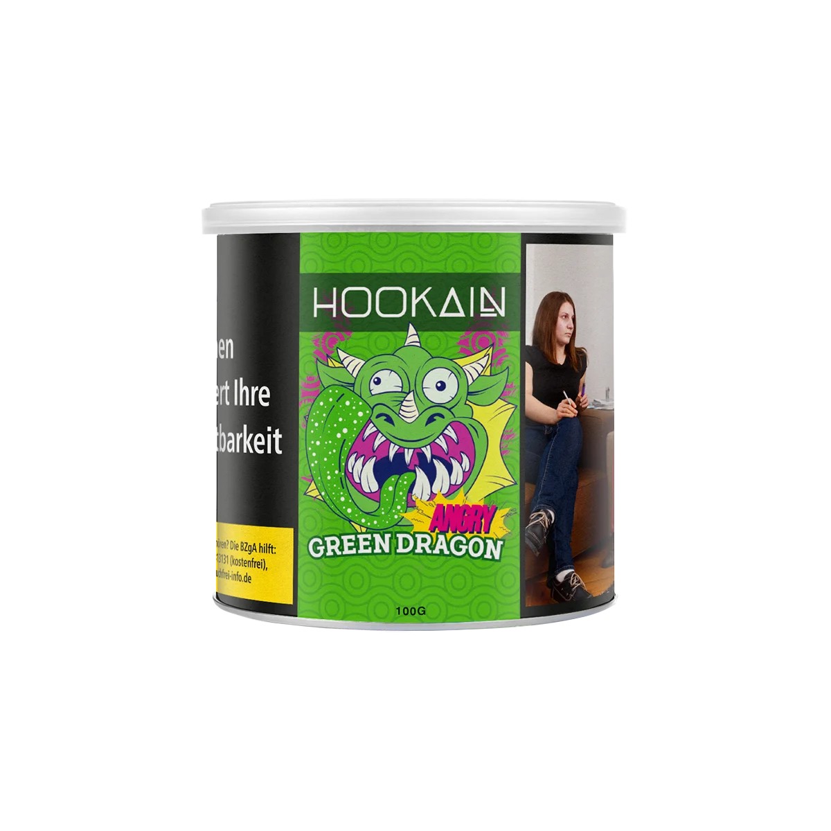 Hookain Angry Green Dragon 100 g Shisha Tabak fruchtig sauer 2
