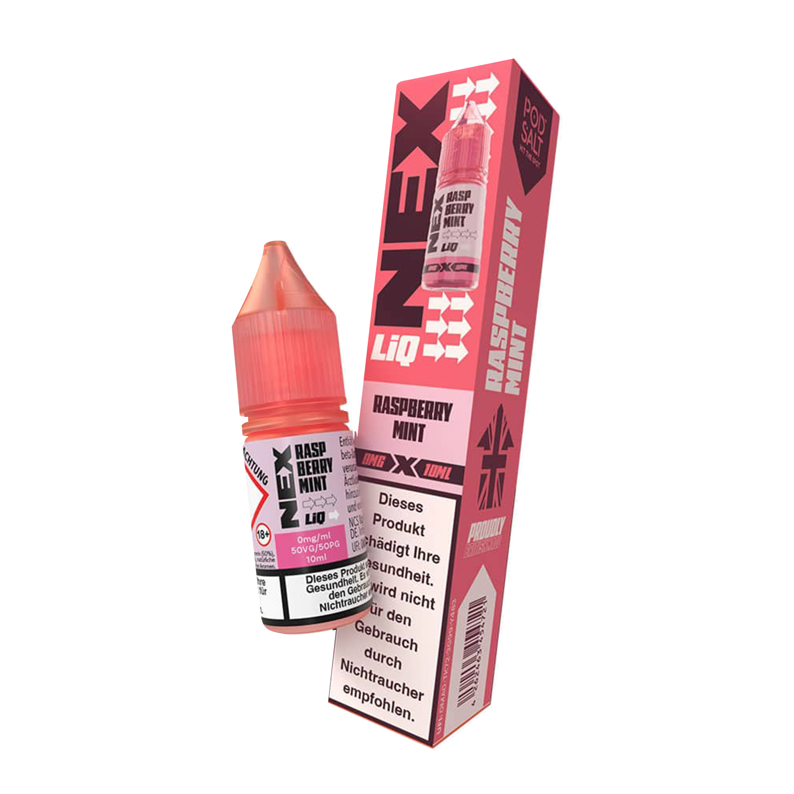 NexLiq - Pod Salt- NicSalt - 10 ml 0 mg Raspberry Mint 1