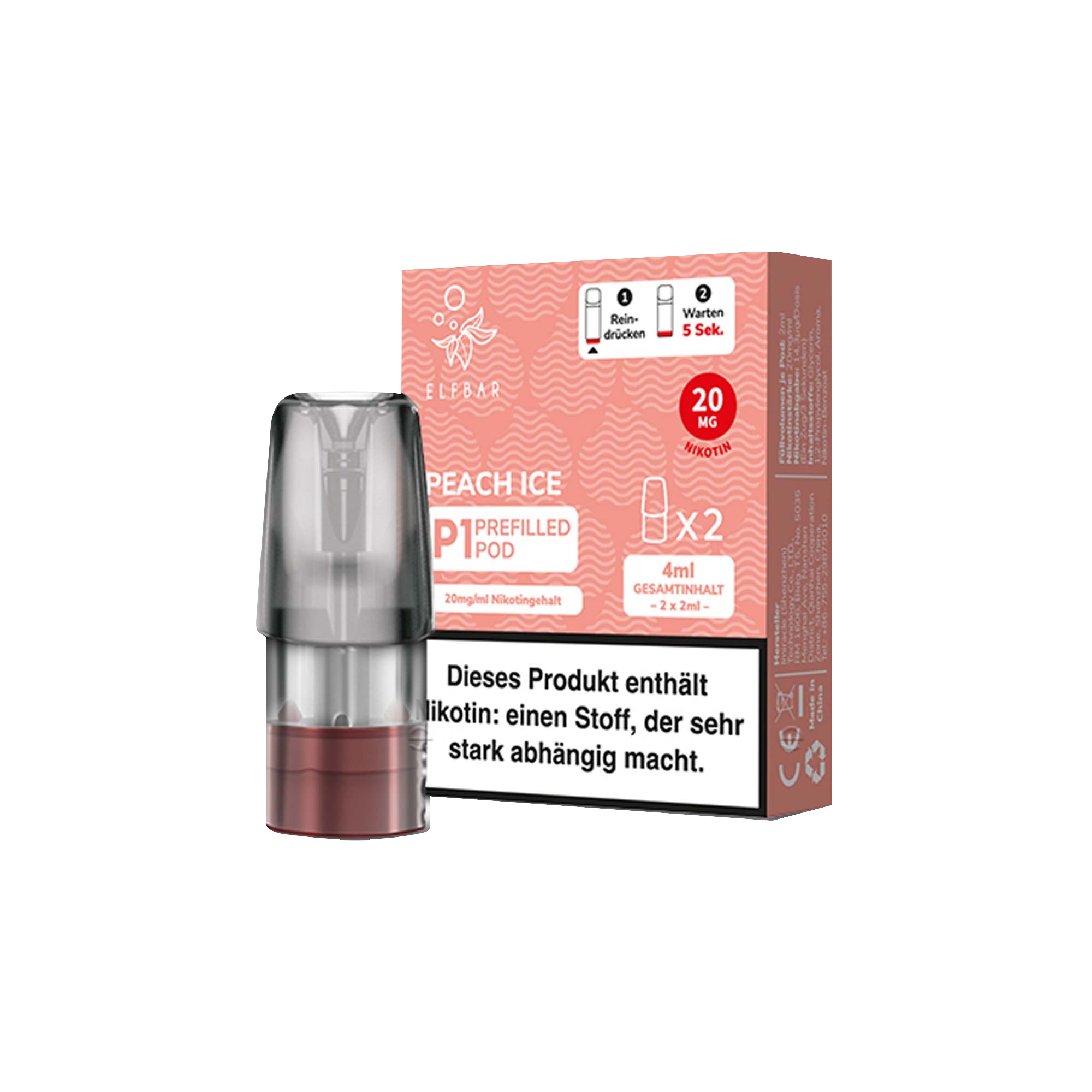 Elf Bar Mate 500 P1 Peach Ice Prefilled Pod | Online bestellen 2