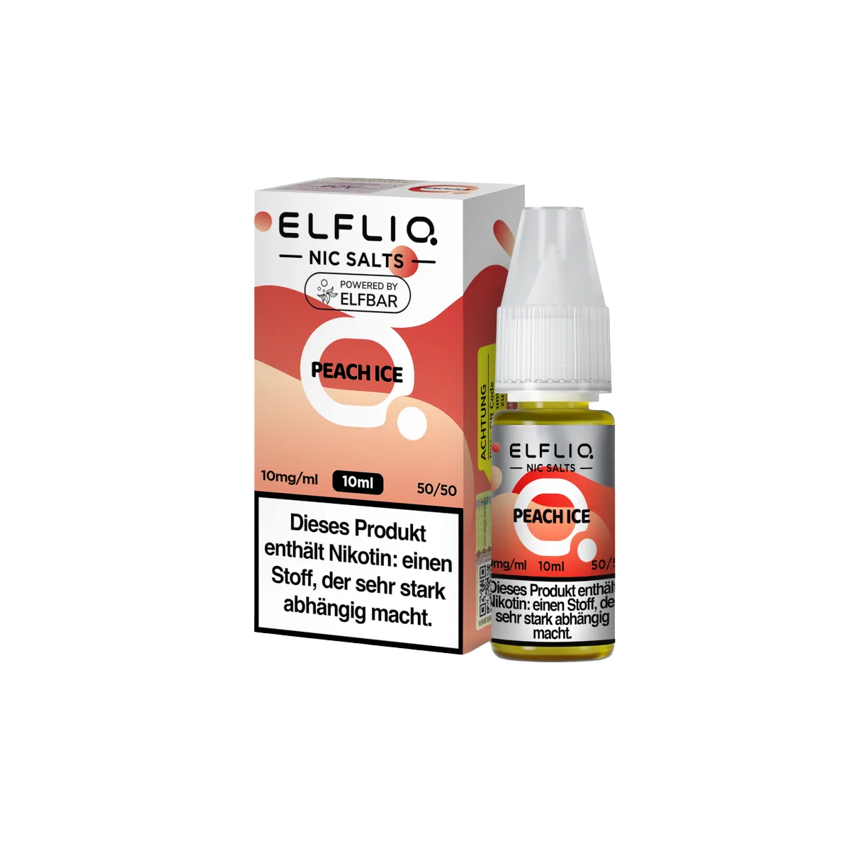 Elf Bar - ElfliQ - E-Liquid - Nikotinsalz - Peach Ice - 10 mg1-