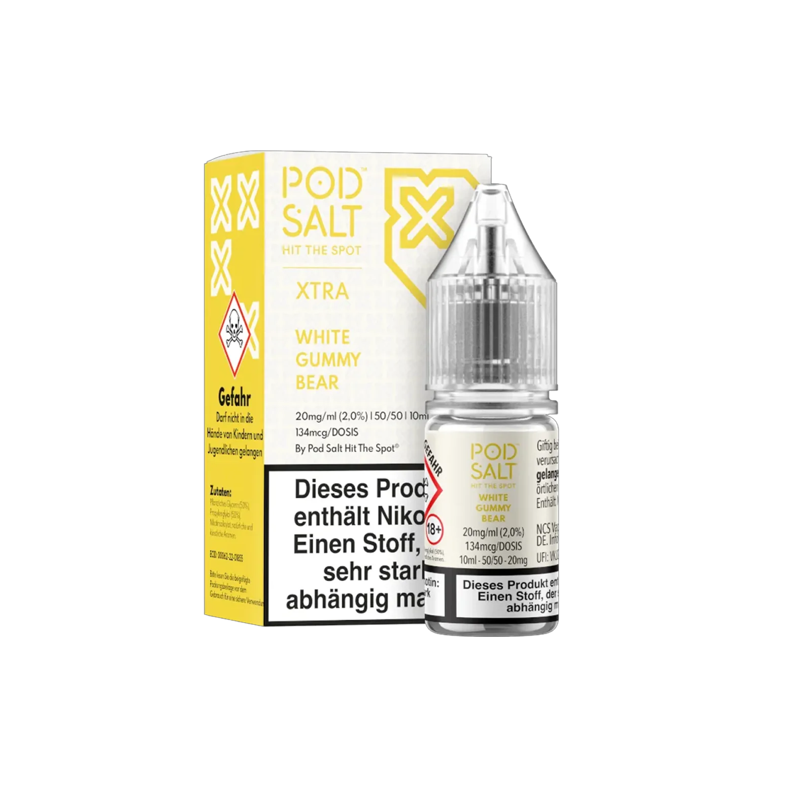 Pod Salt Xtra - E-Liquid - Nicotine Salt - White Gummy Bear - 10 ml - 20 mg