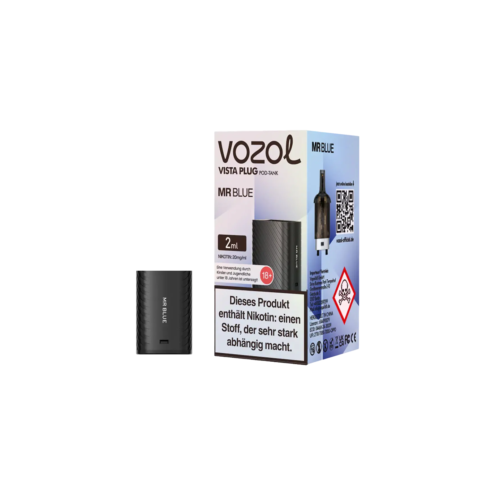 Vozol Vista Plug Mr. Blue 2ml Verdampfer Pod – Top Qualität