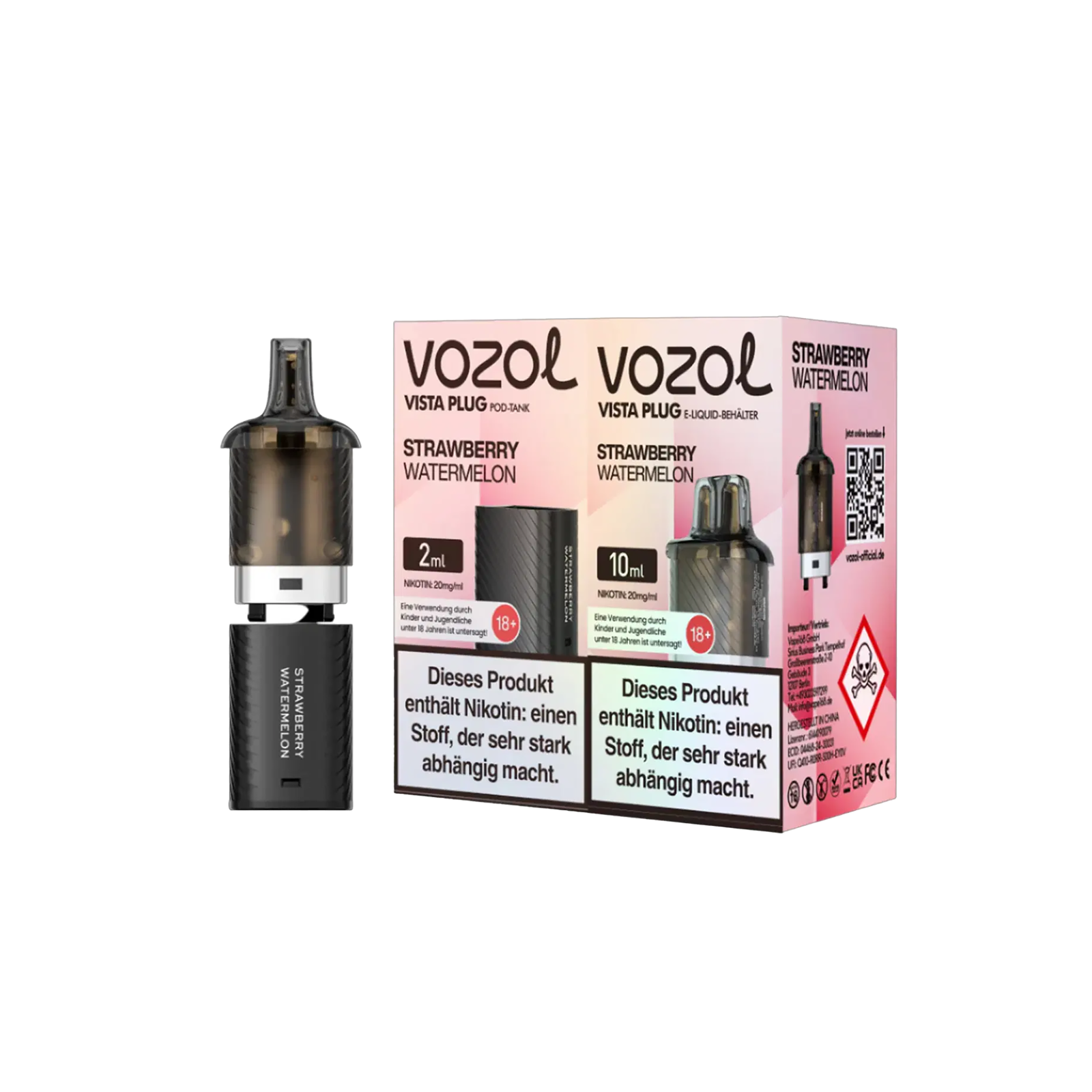Vozol Vista Plug Pod Bundle Strawberry Watermelon 12ml – 15.000 Züge