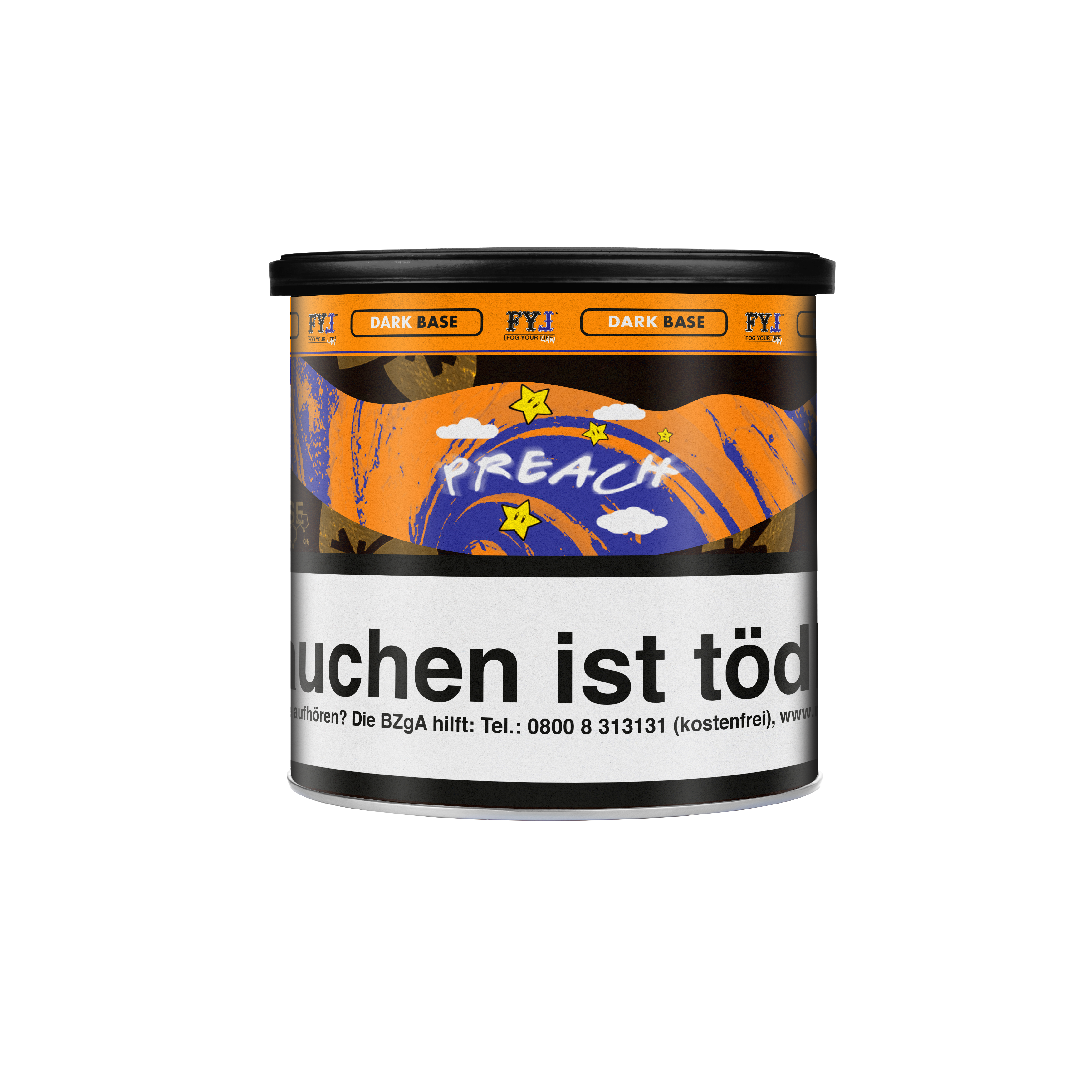 Fog Your Law Dark - Preach - Schwarzer Peifentabak Dry Base - 65 g