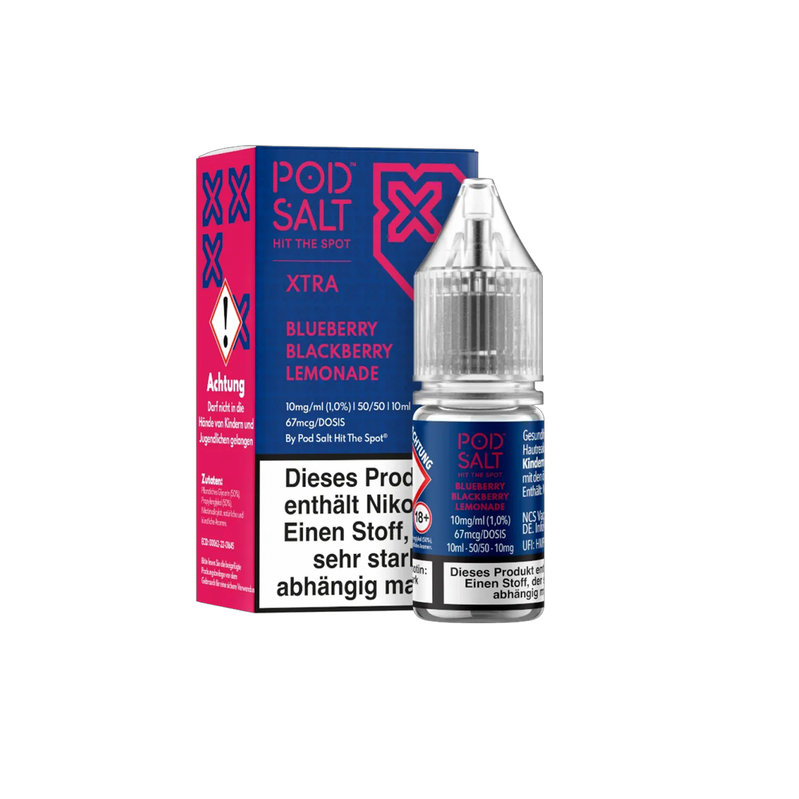 Pod Salt Xtra - E-Liquid - Nicotine Salt - Blueberry Blackberry Lemonade - 10 ml - 10 mg