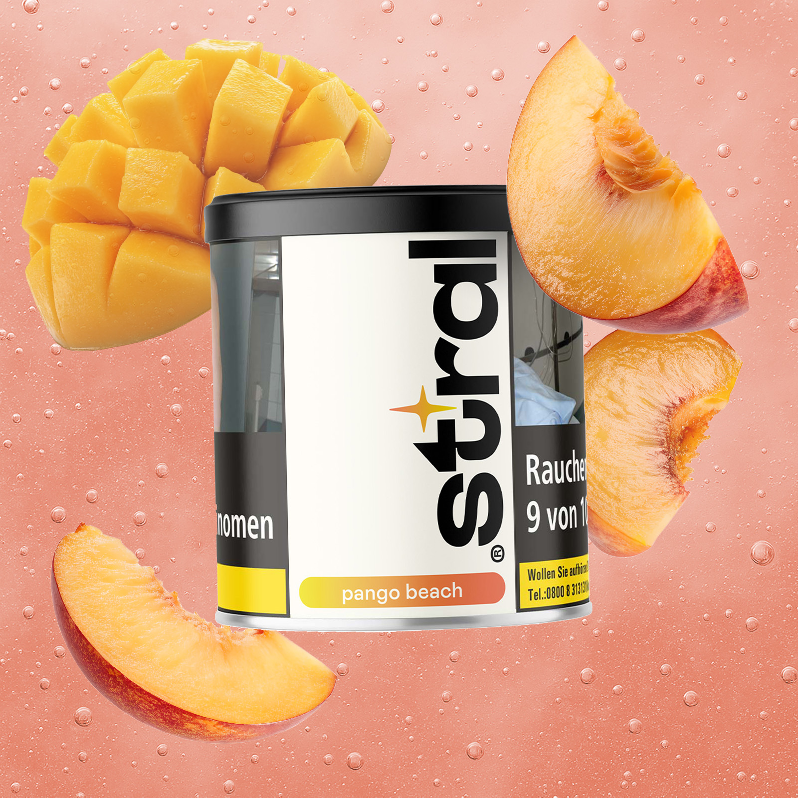 Stral Pango Beach 200 g Shisha-Tabak – Pfirsich-Mango Mix 1