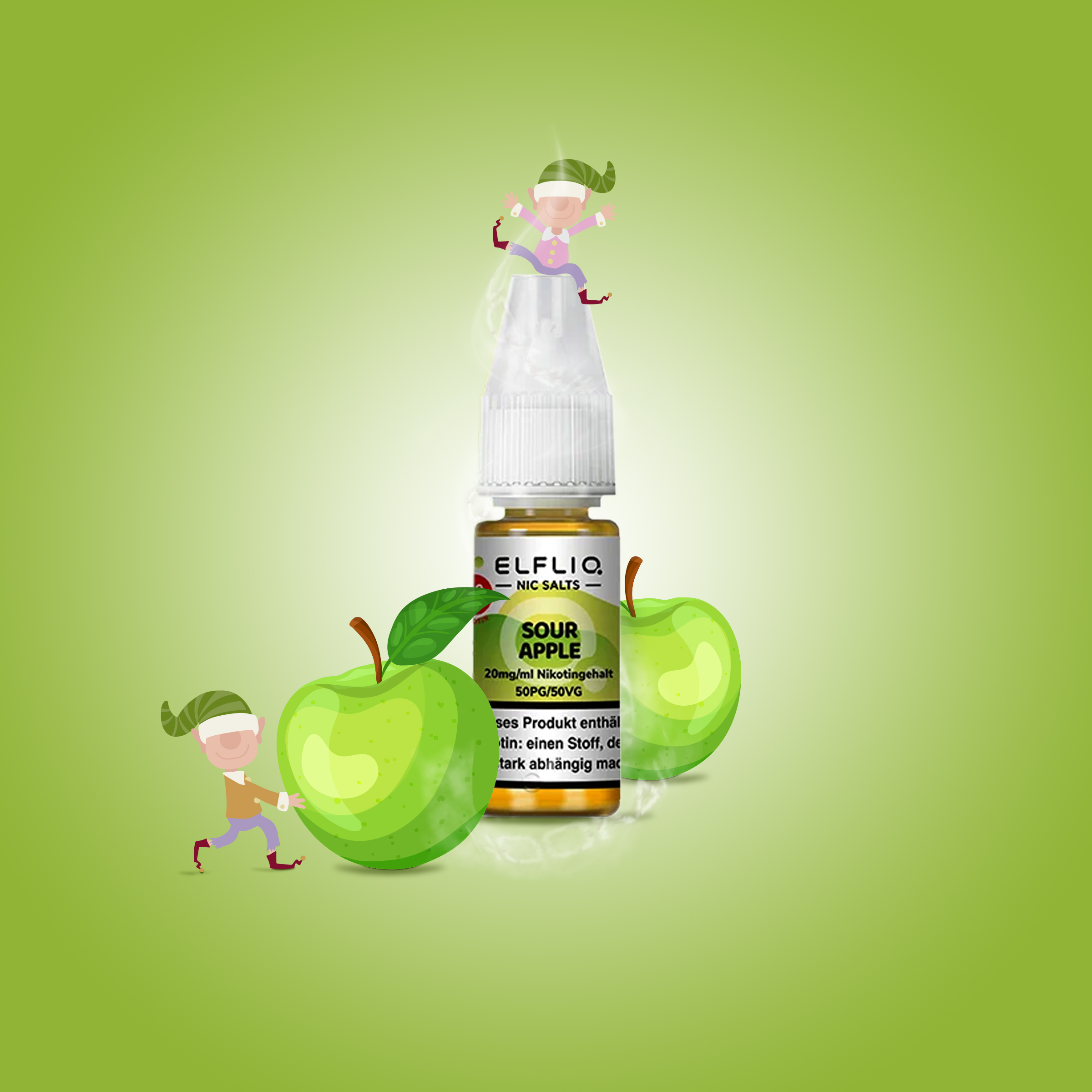 ElfliQ Sour Apple 20 mg | E-Zigaretten Liquid von Elf Bar kaufen 1