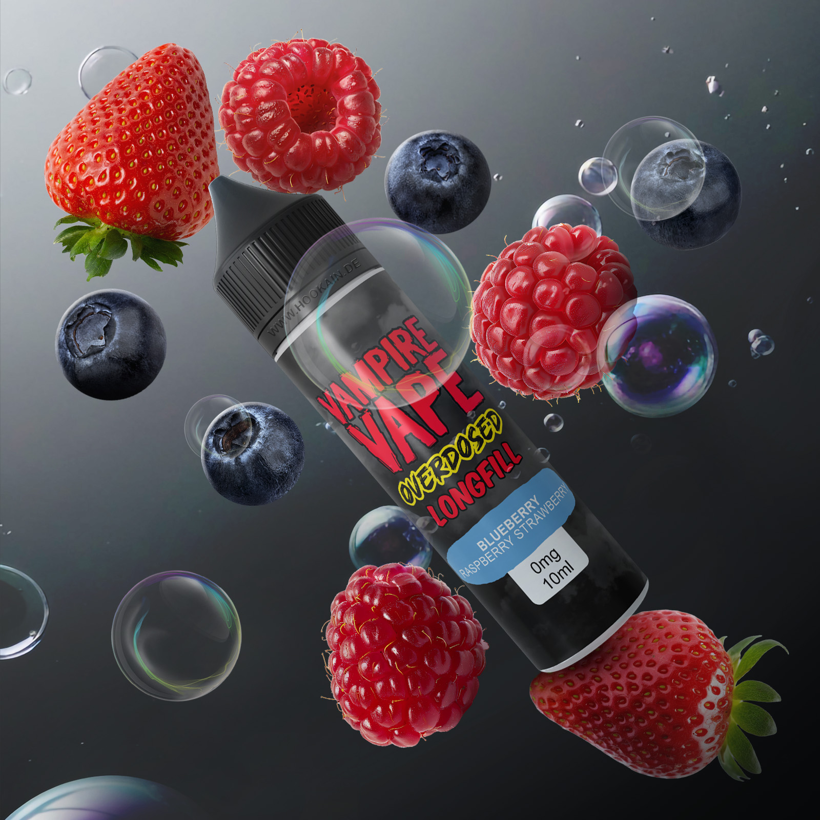 Vampire Vape Overdosed Blueberry Raspberry Strawberry 10 ml Longfill – intensiver Geschmack 1
