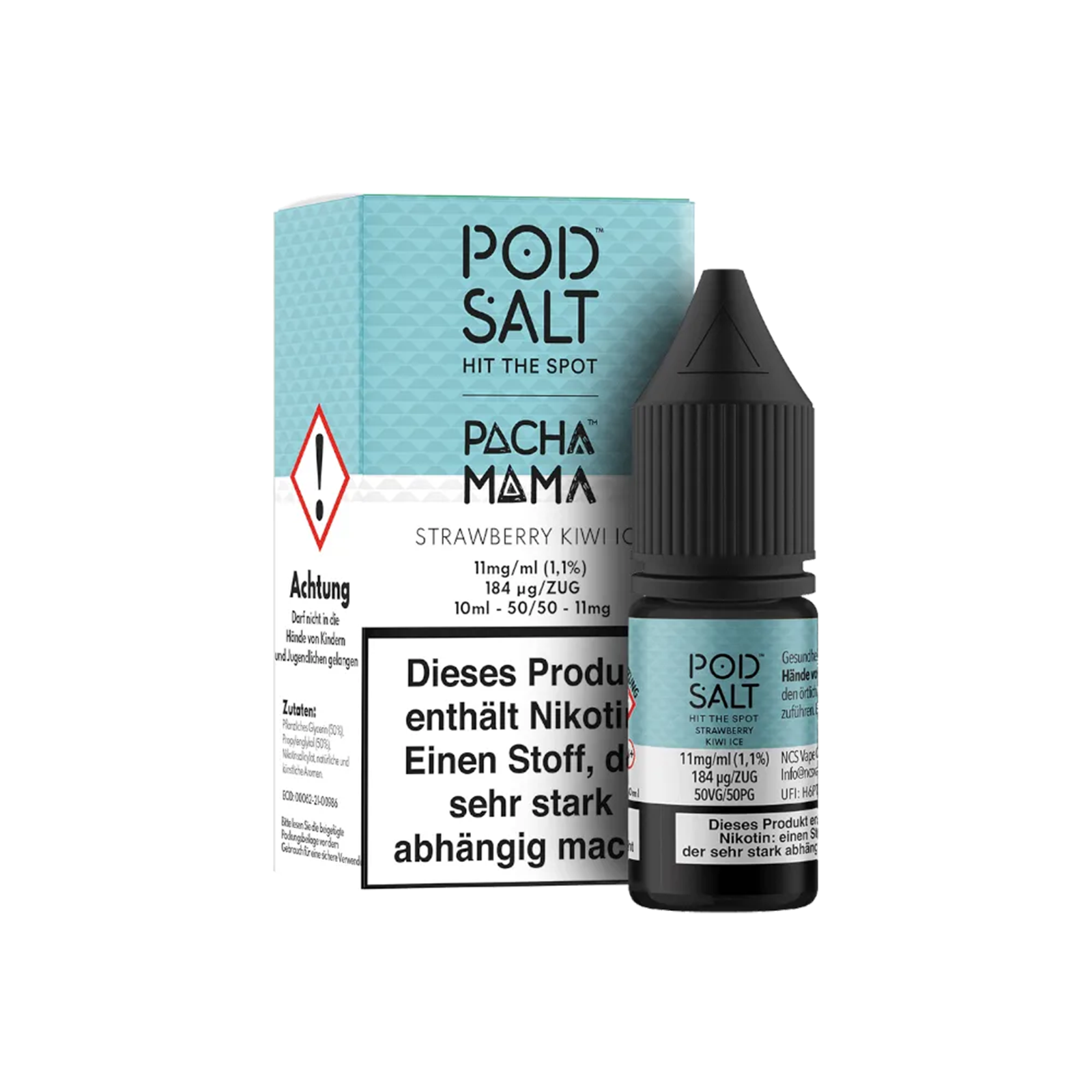 Pod Salt Fusion - Strawberry Kiwi Ice - 10 ml - 11 mg 1