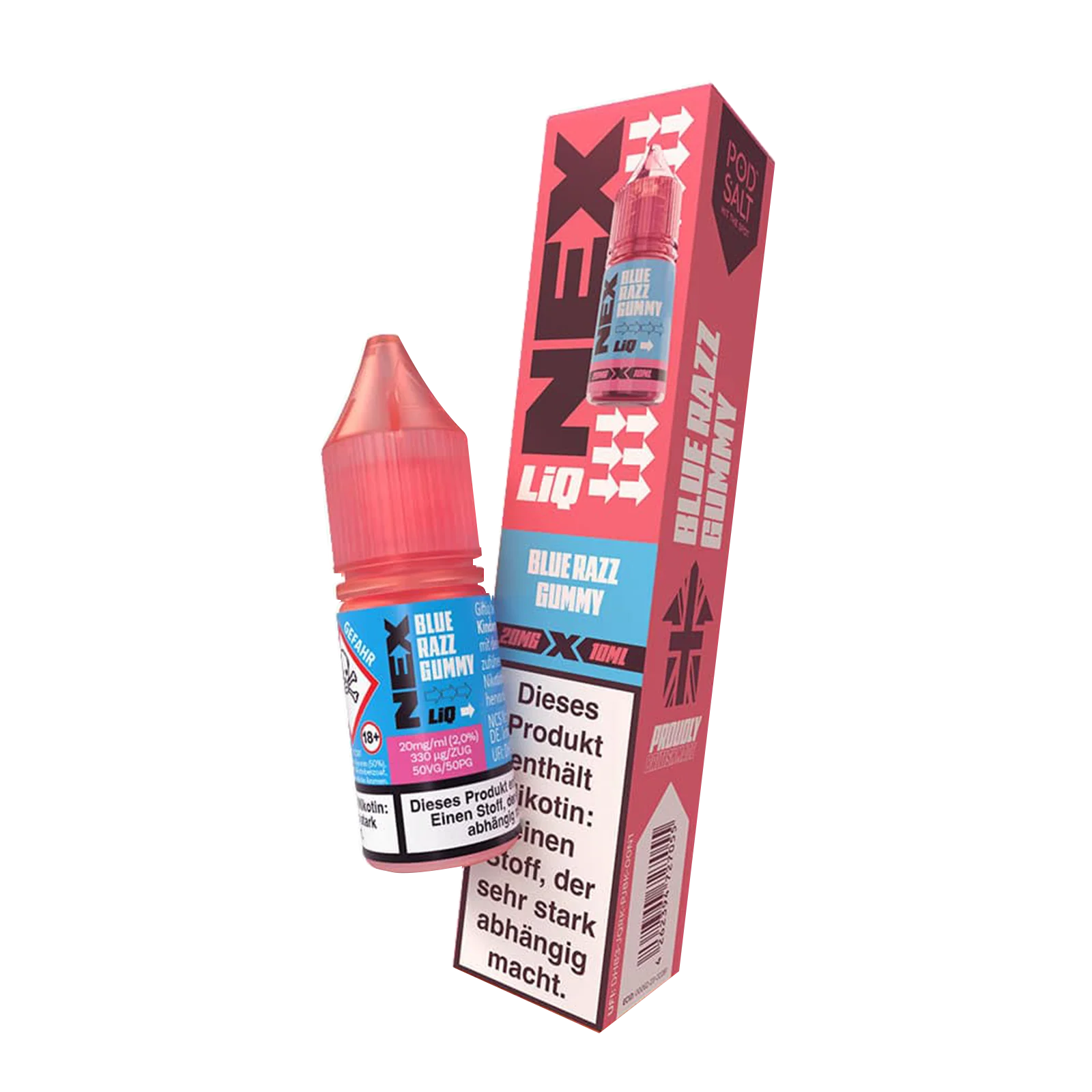 NexLiq - Pod Salt- NicSalt - 10 ml 20 mg Blue Razz Gummy 2