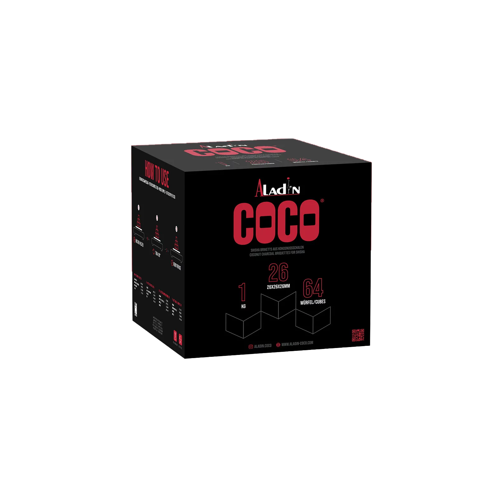 Aladin Coco - Naturkohle - 26 - 1 kg1