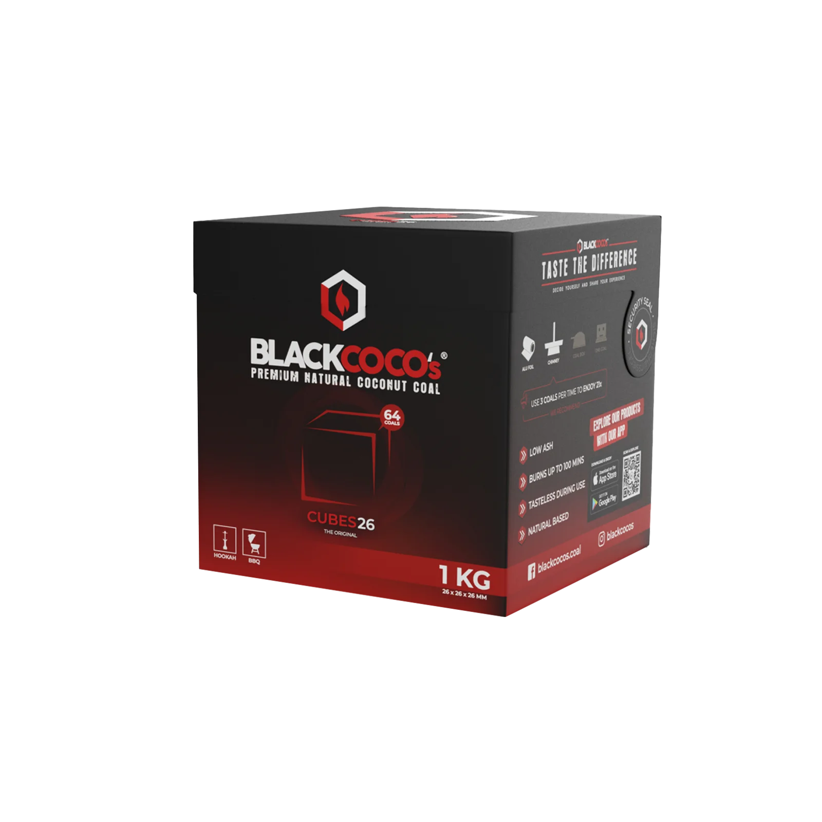 BLACKCOCO's Cubes 26 1 kg | Premium Naturkohle bestellen 2