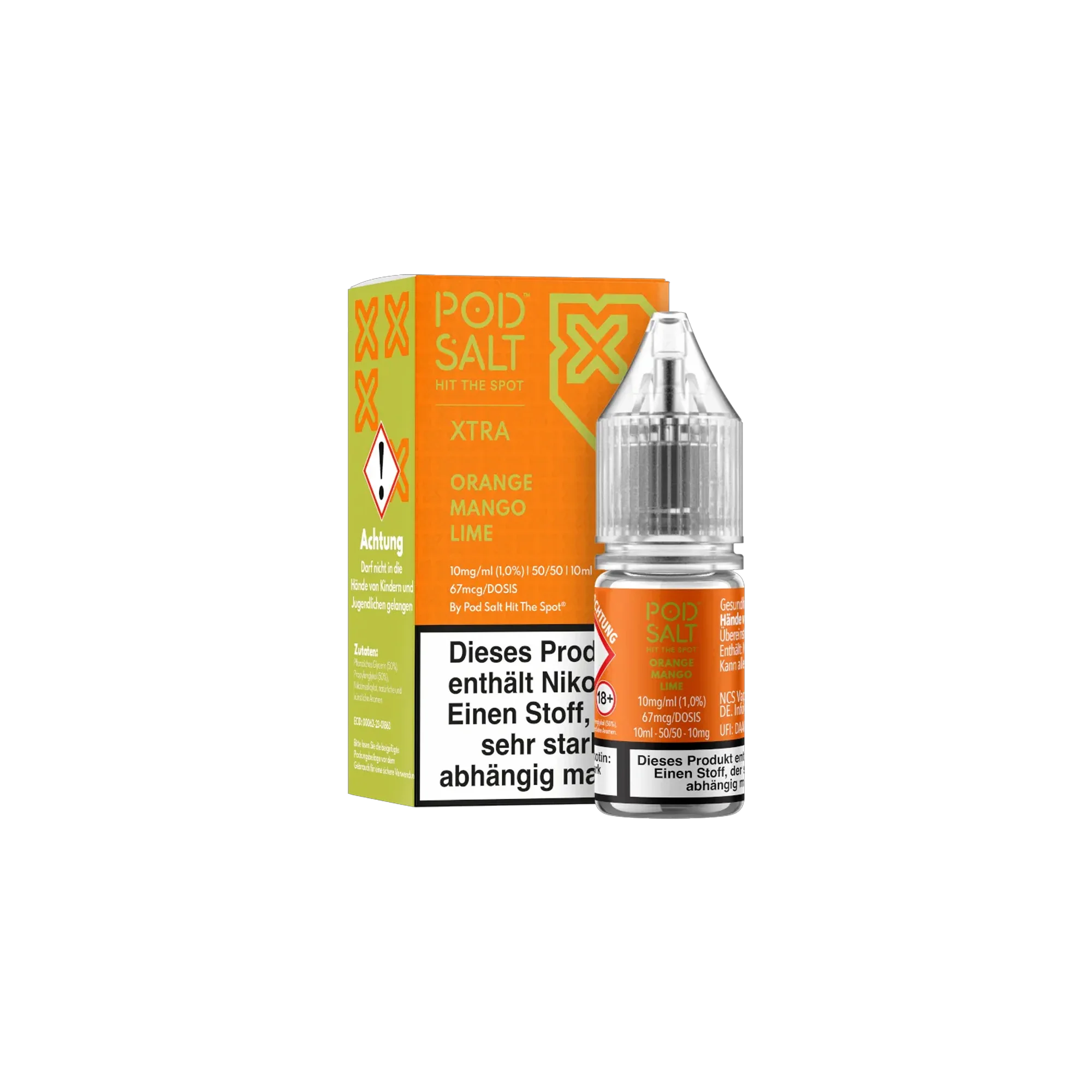 Pod Salt Xtra Nikotinsalz E-Liquid Orange Mango Lime 10 ml mit 10 mg günstig bestellen 2