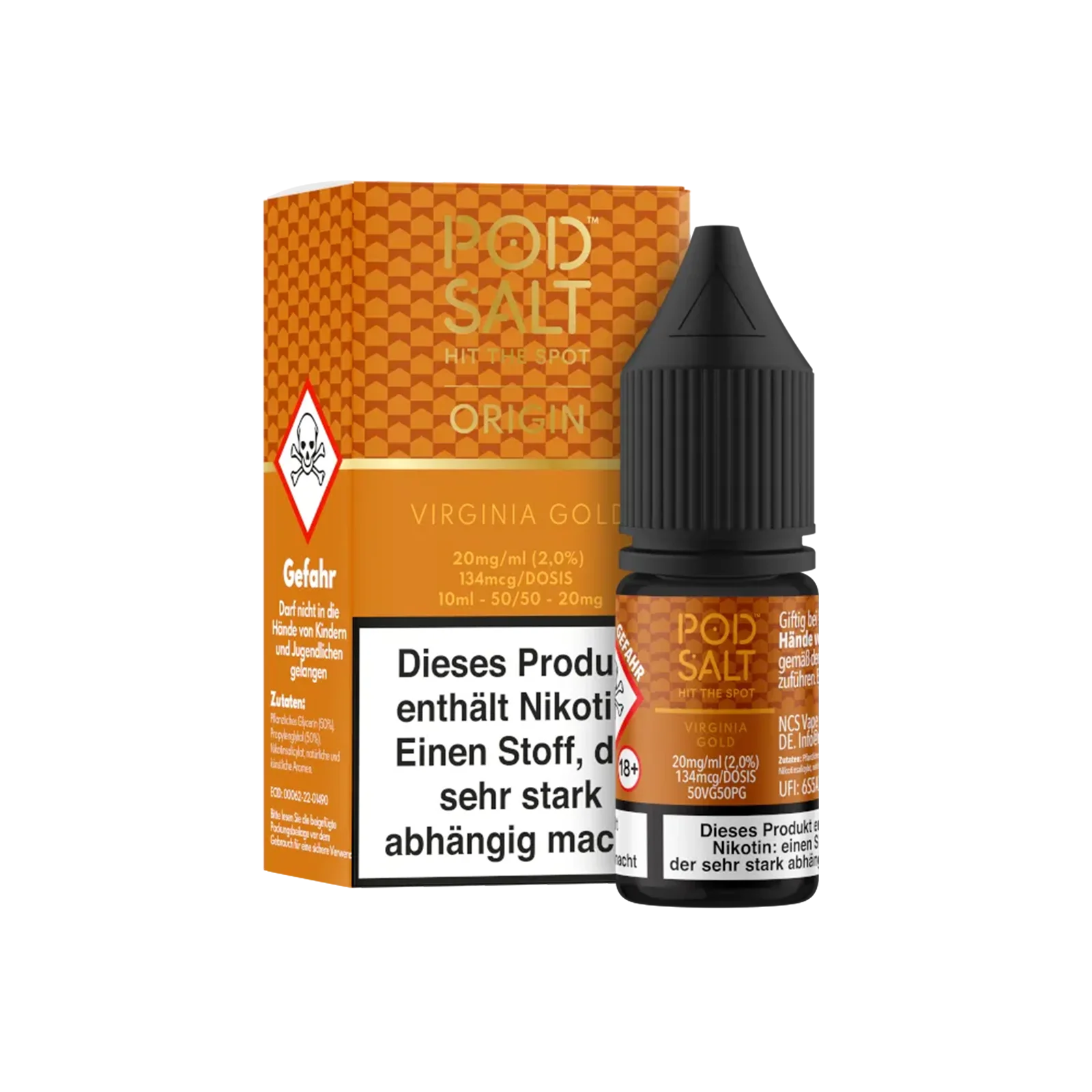 Pod Salt Origin - Virginia Gold - 10 ml - 20 mg 1