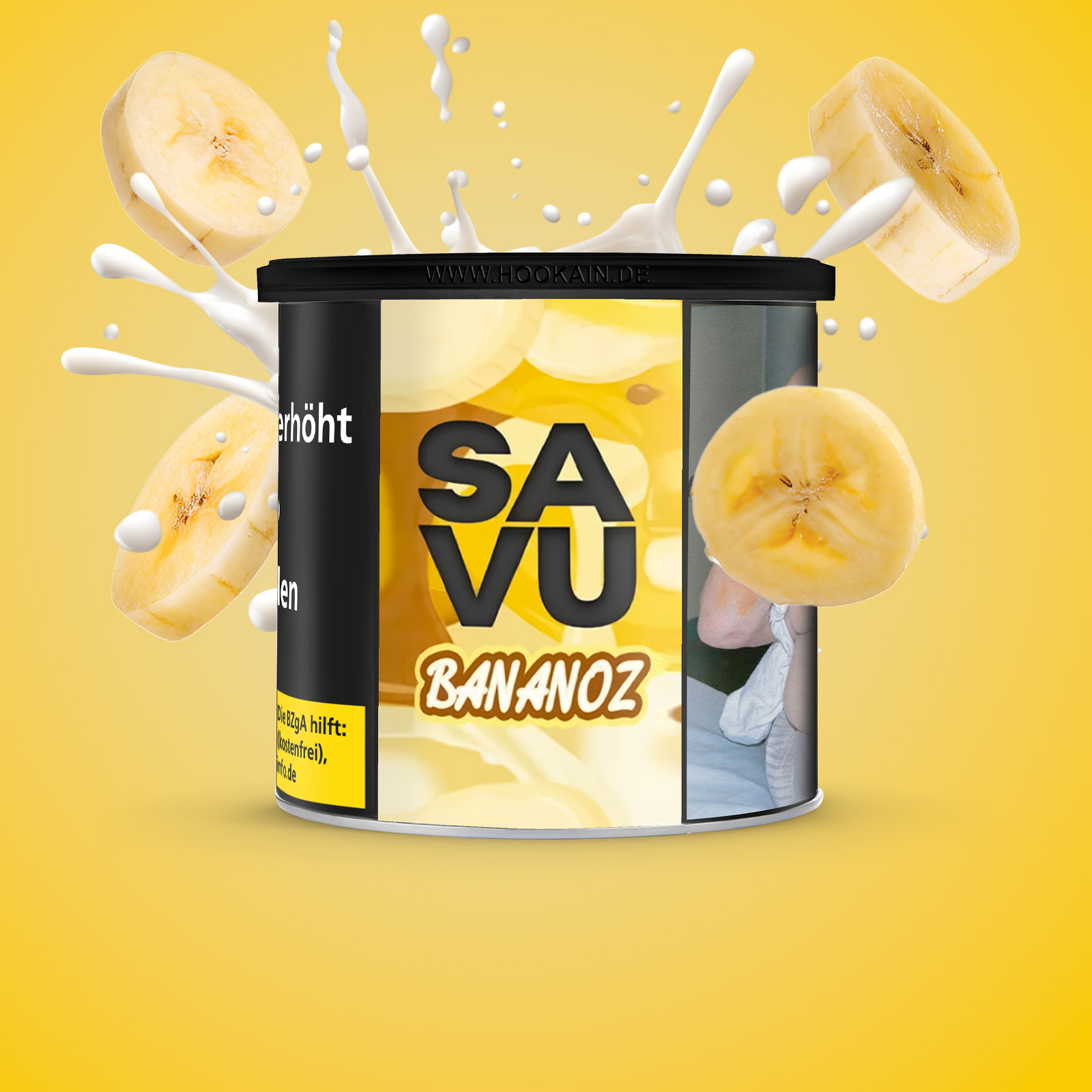 Savu Bananoz 200 g Shisha Tabak &ndash; cremiger Bananen Milchshake 1