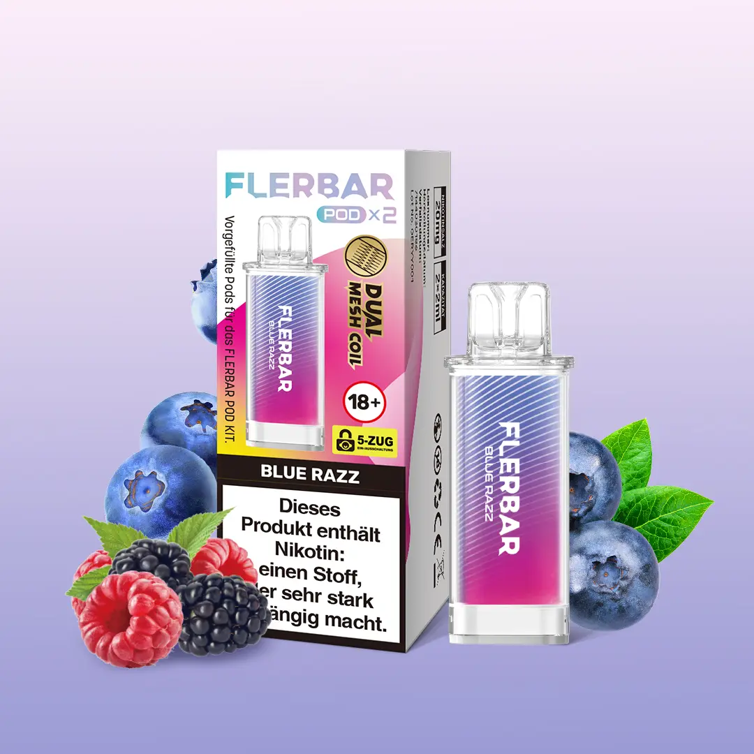 Flerbar Prefilled Pod Blue Razz 20 mg | Günstig Online 1
