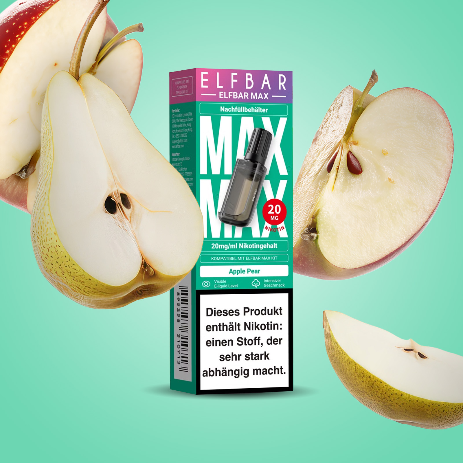 Elf Bar - Max - Pod - Apple Pear - 20 mg  1