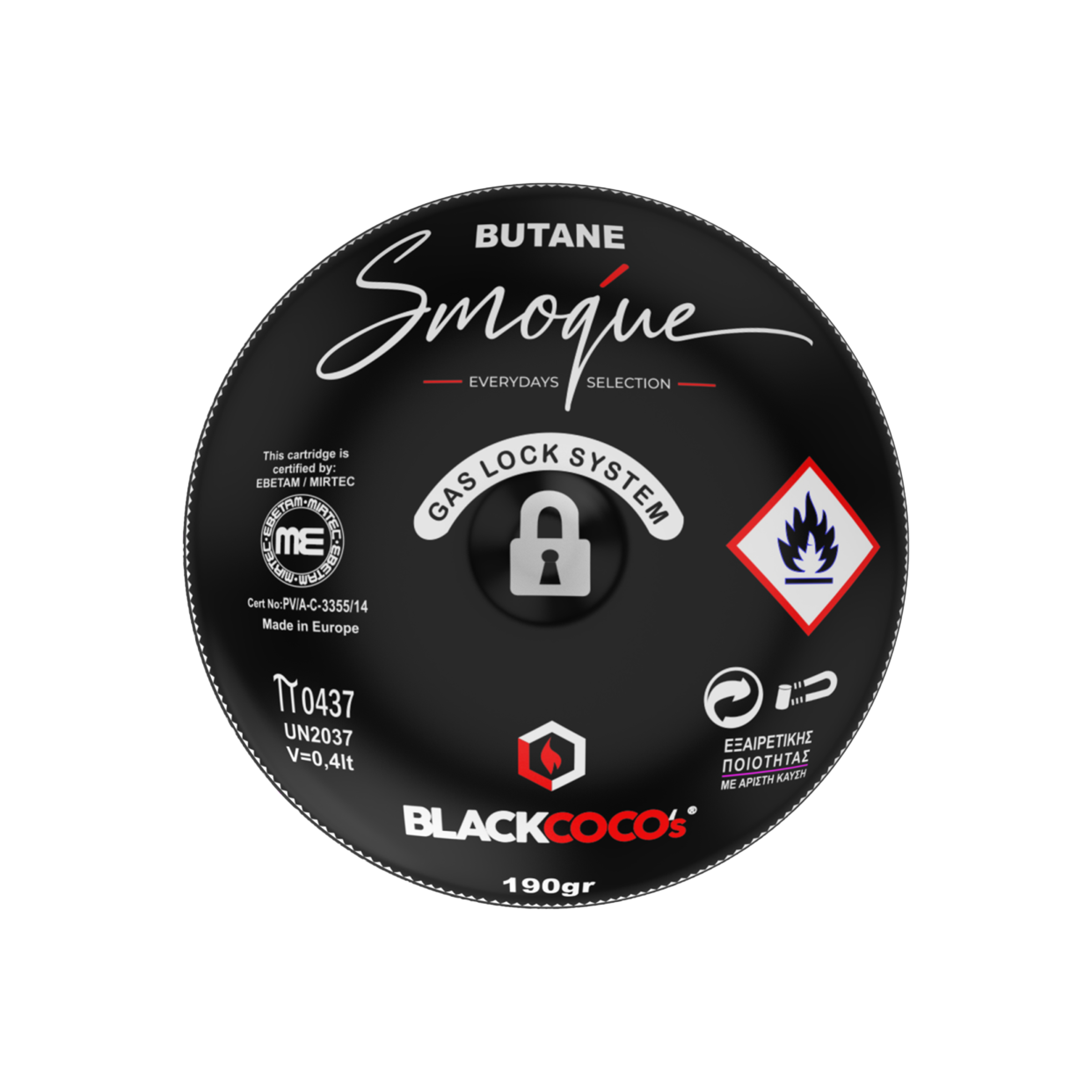 Smoque - GAS CARTRIDGE BLACK - 190 g - Gaskartusche f&uuml;r die Shisha g&uuml;nstig online kaufen