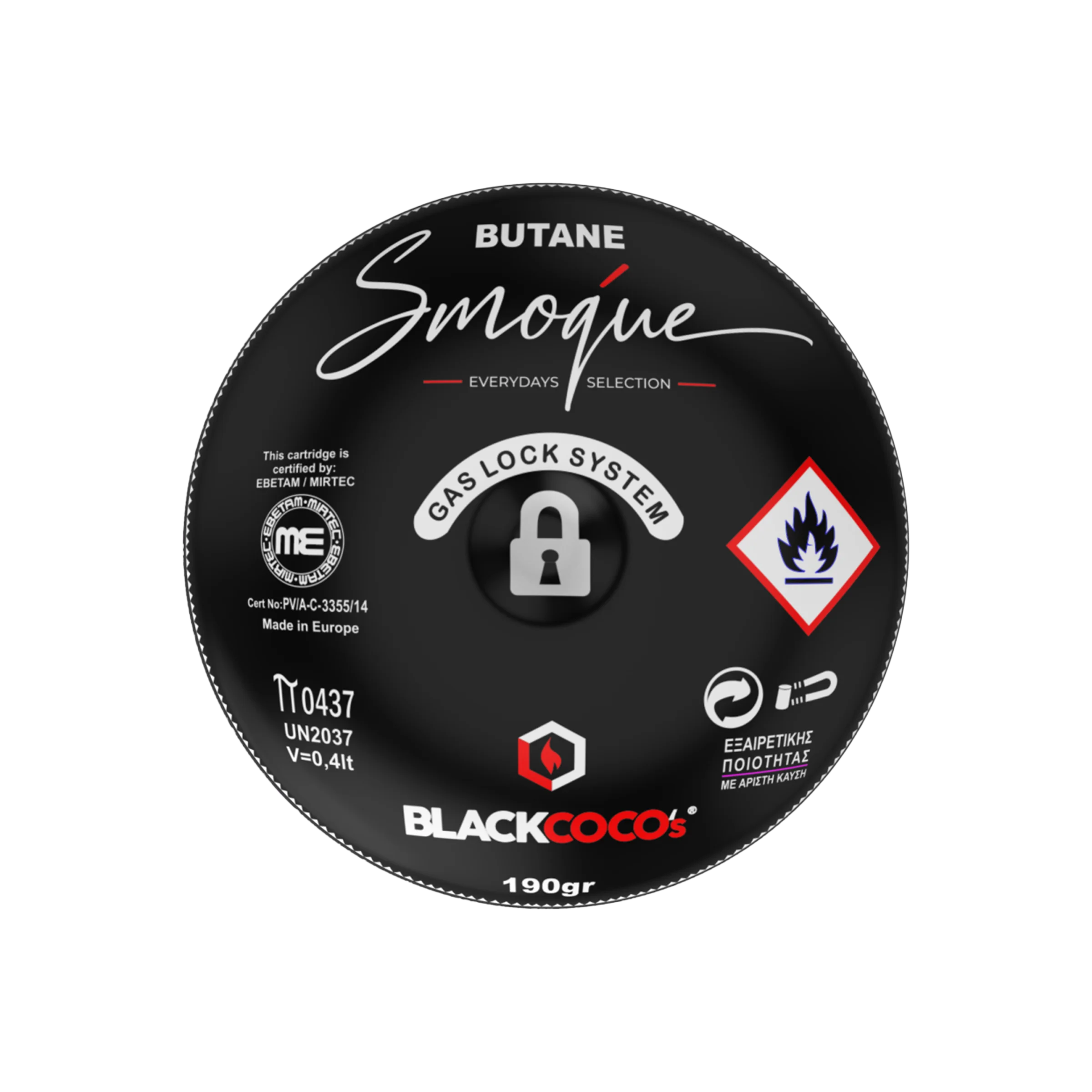 Smoque - GAS CARTRIDGE BLACK - 190 g - Gaskartusche f&uuml;r die Shisha g&uuml;nstig online kaufen