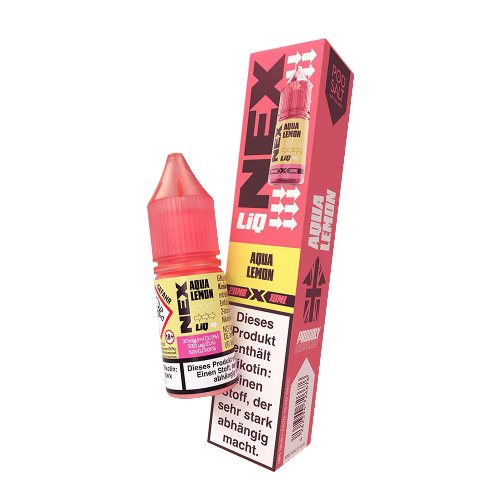NexLiq - Pod Salt- NicSalt - 10 ml 20 mg Aqua Lemon 2