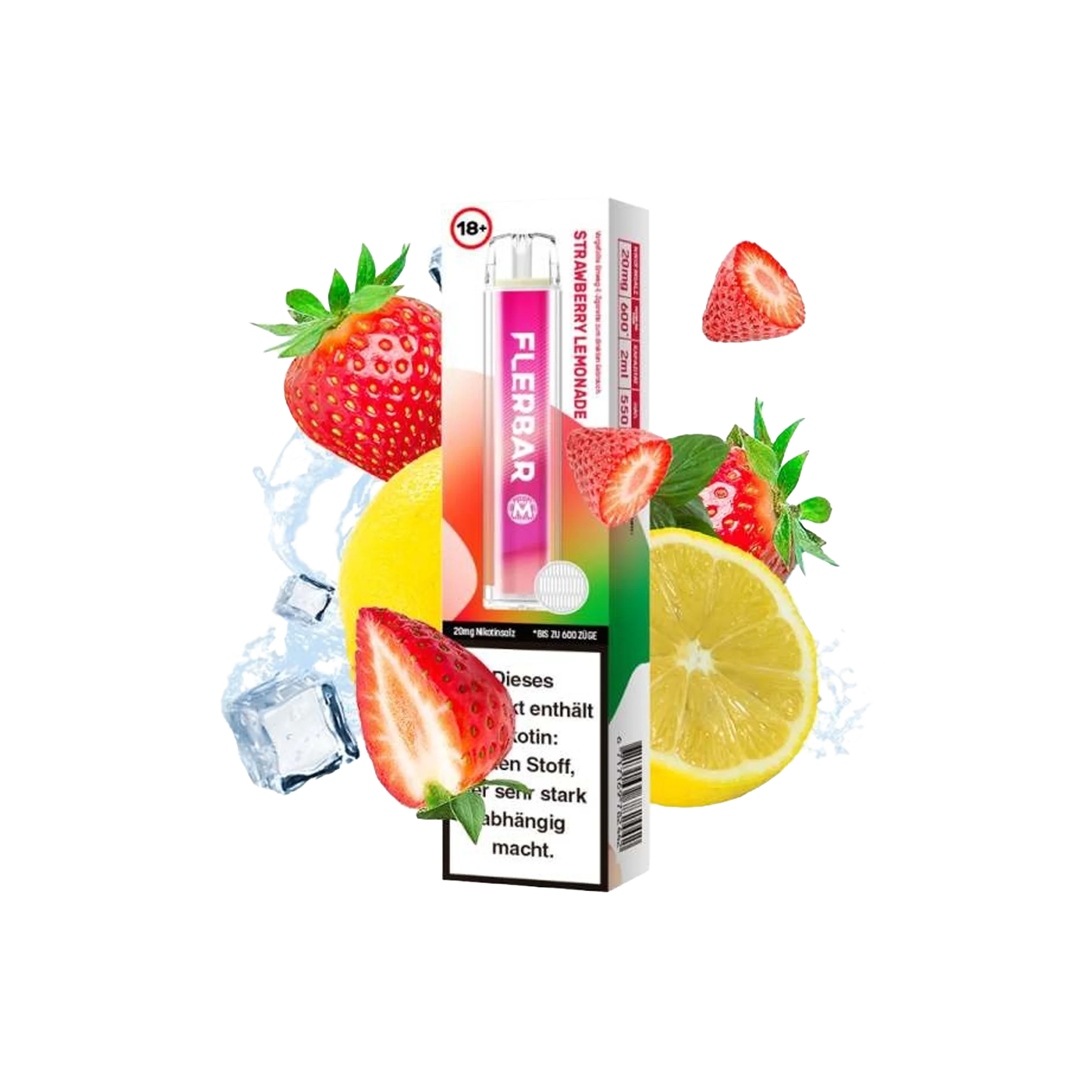 Flerbar - Vapestick - Strawberry Lemonade - E-Shisha | alle Sorten günstig kaufen