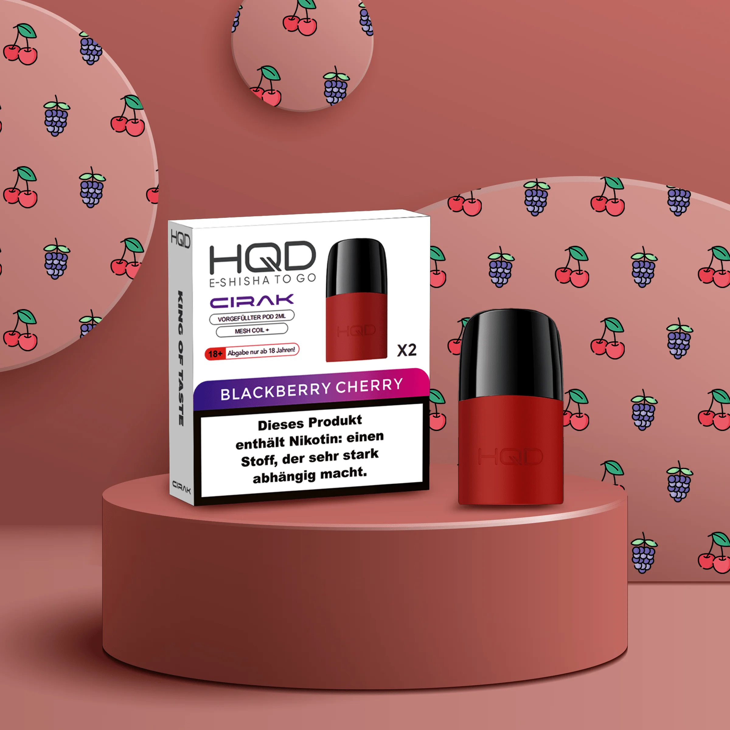 HQD - Cirak - Prefilled Pod - Blackberry Cherry | E-Liquid Vape Sorten günstig kaufen1