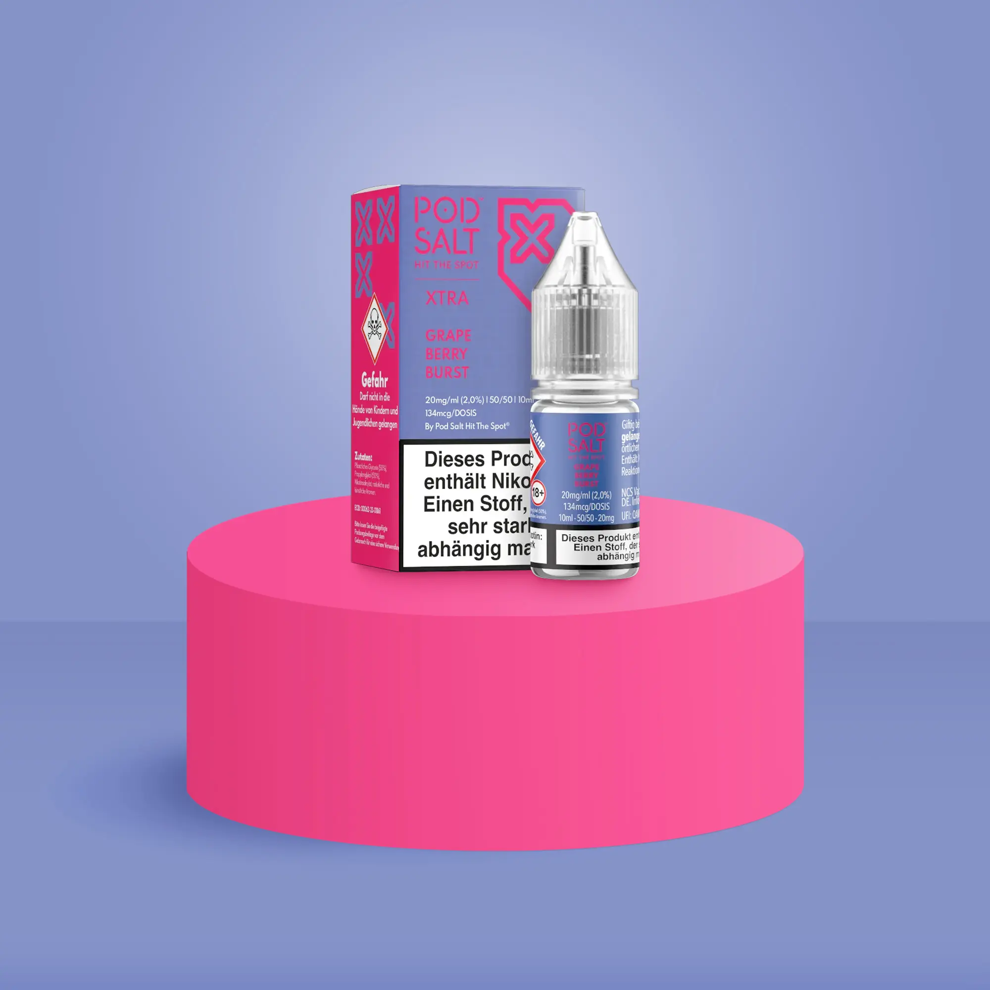 Pod Salt Xtra Nikotinsalz E-Liquid Grape Berry Burst 10 ml mit 20 mg günstig bestellen 1