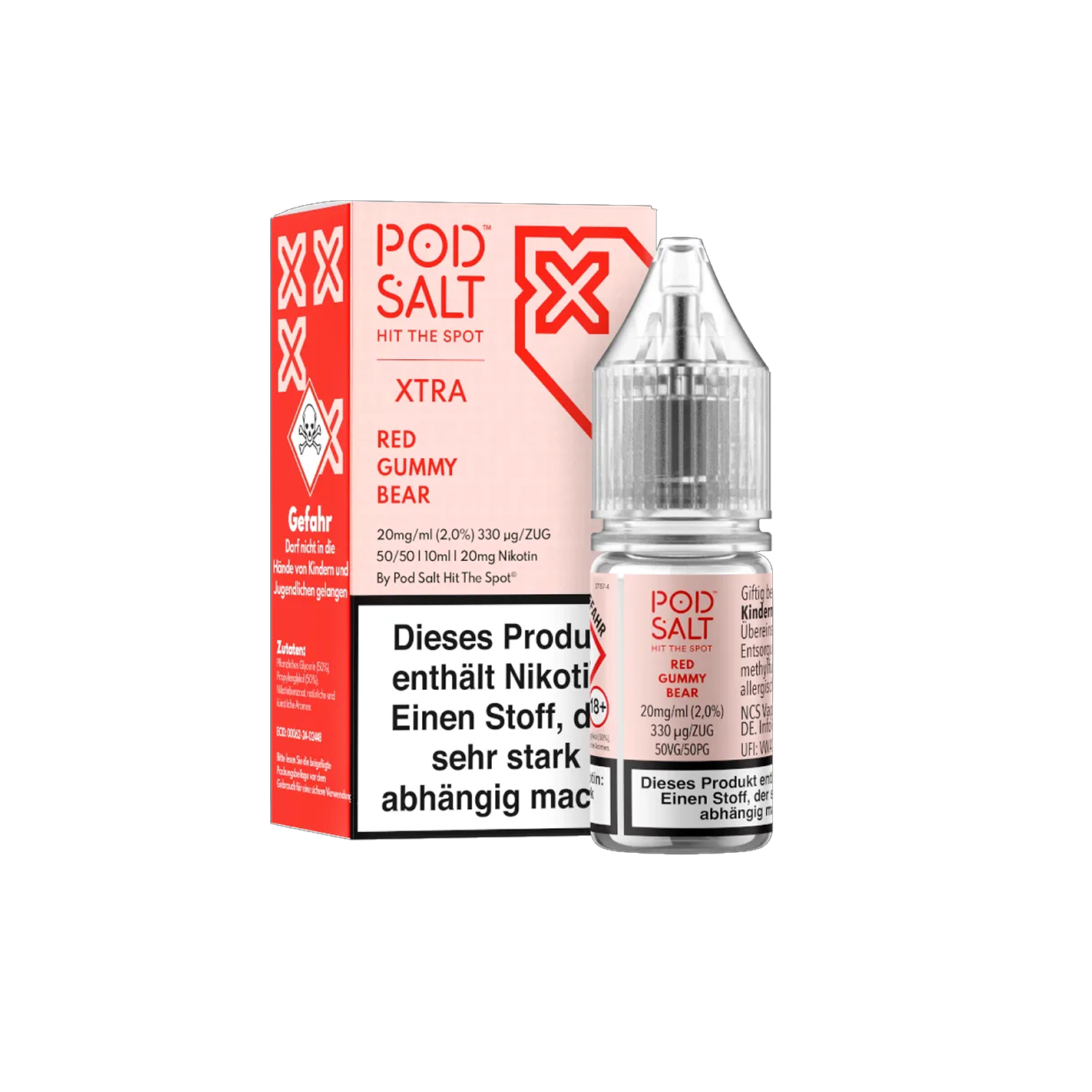 Pod Salt Xtra - E-Liquid - Nicotine Salt - Red Gummy Bear - 10 ml - 20 mg