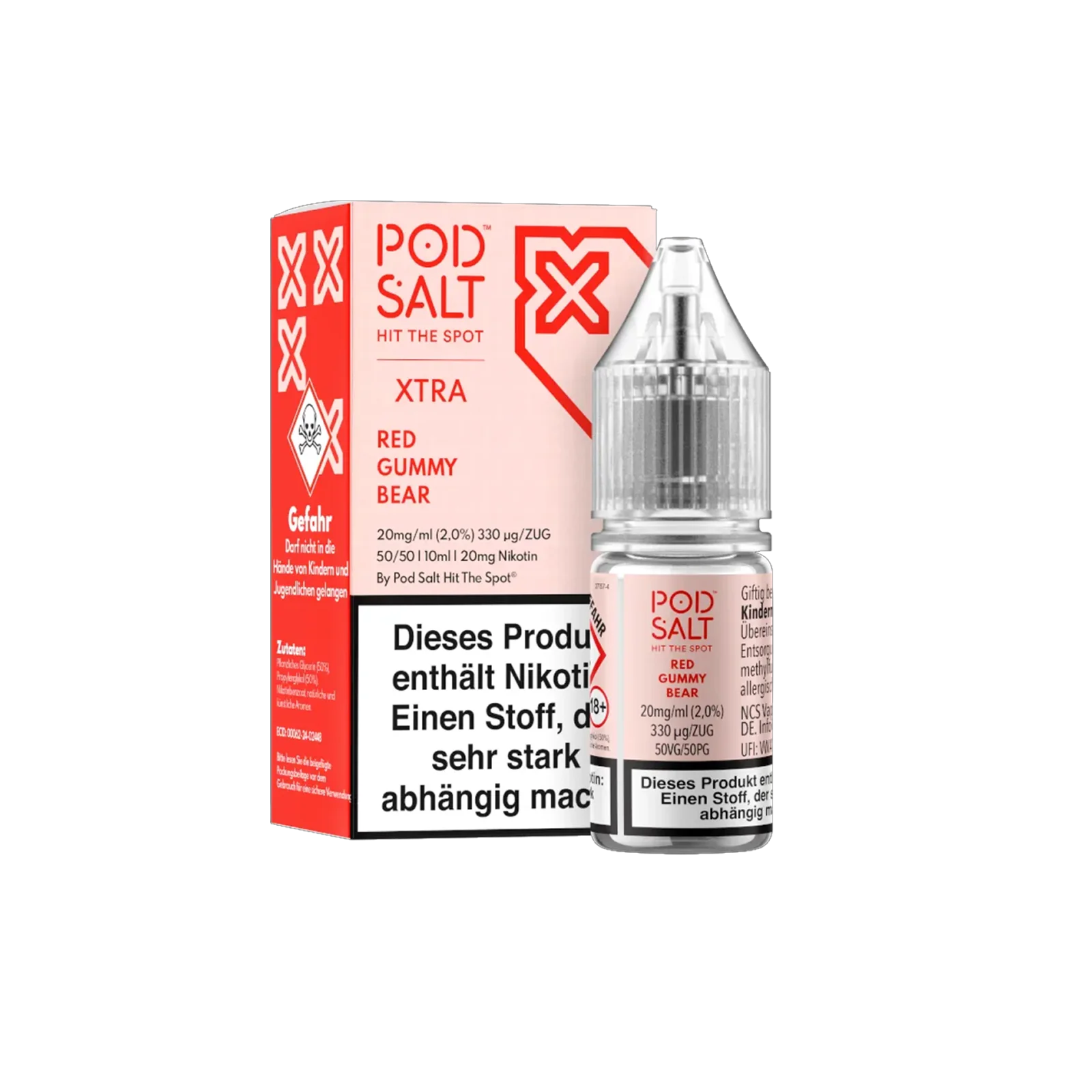 Pod Salt Xtra - E-Liquid - Nicotine Salt - Red Gummy Bear - 10 ml - 20 mg