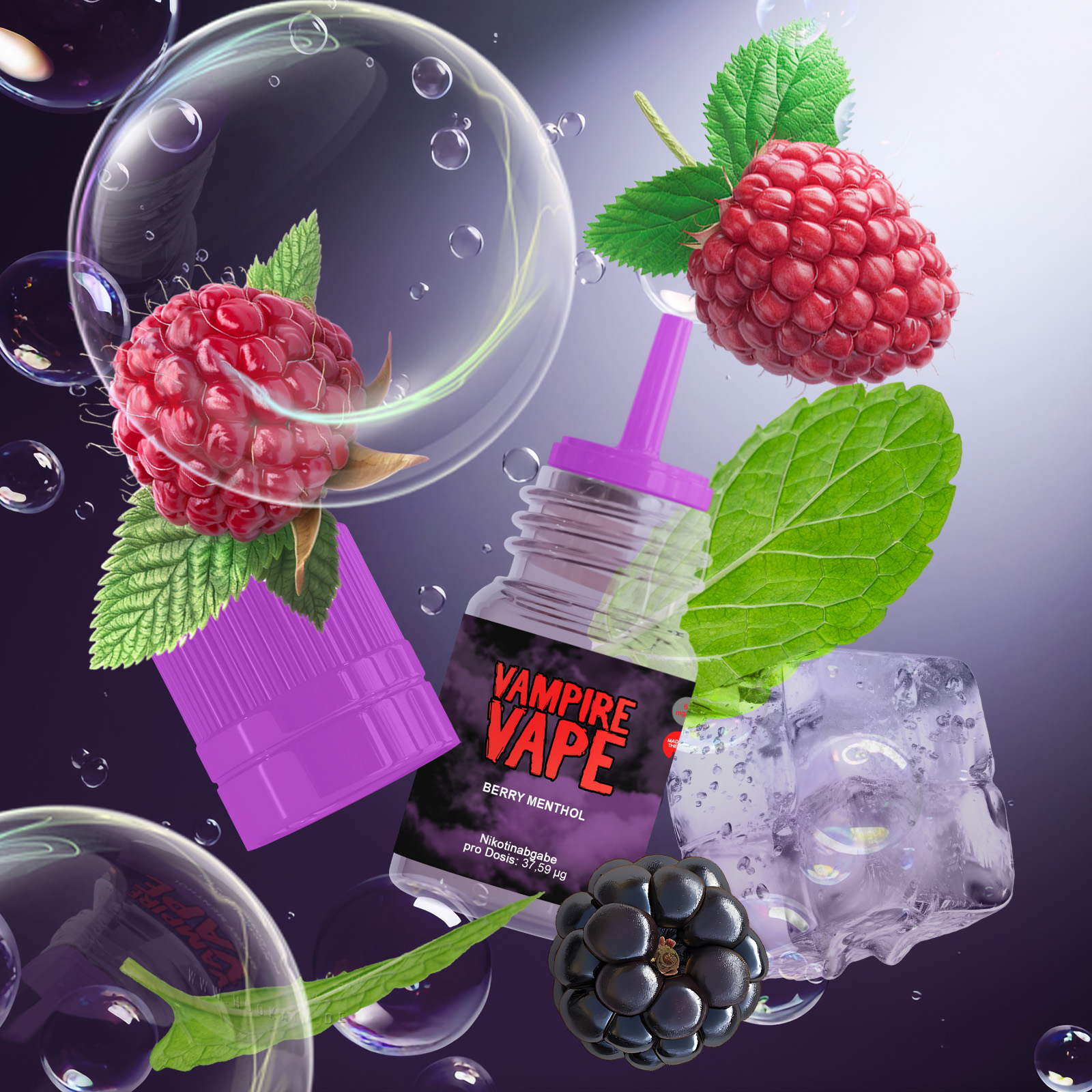 Vampire Vape Aroma Berry Menthol 10 ml 12 mg | E-Liquid g&uuml;nstig online 1