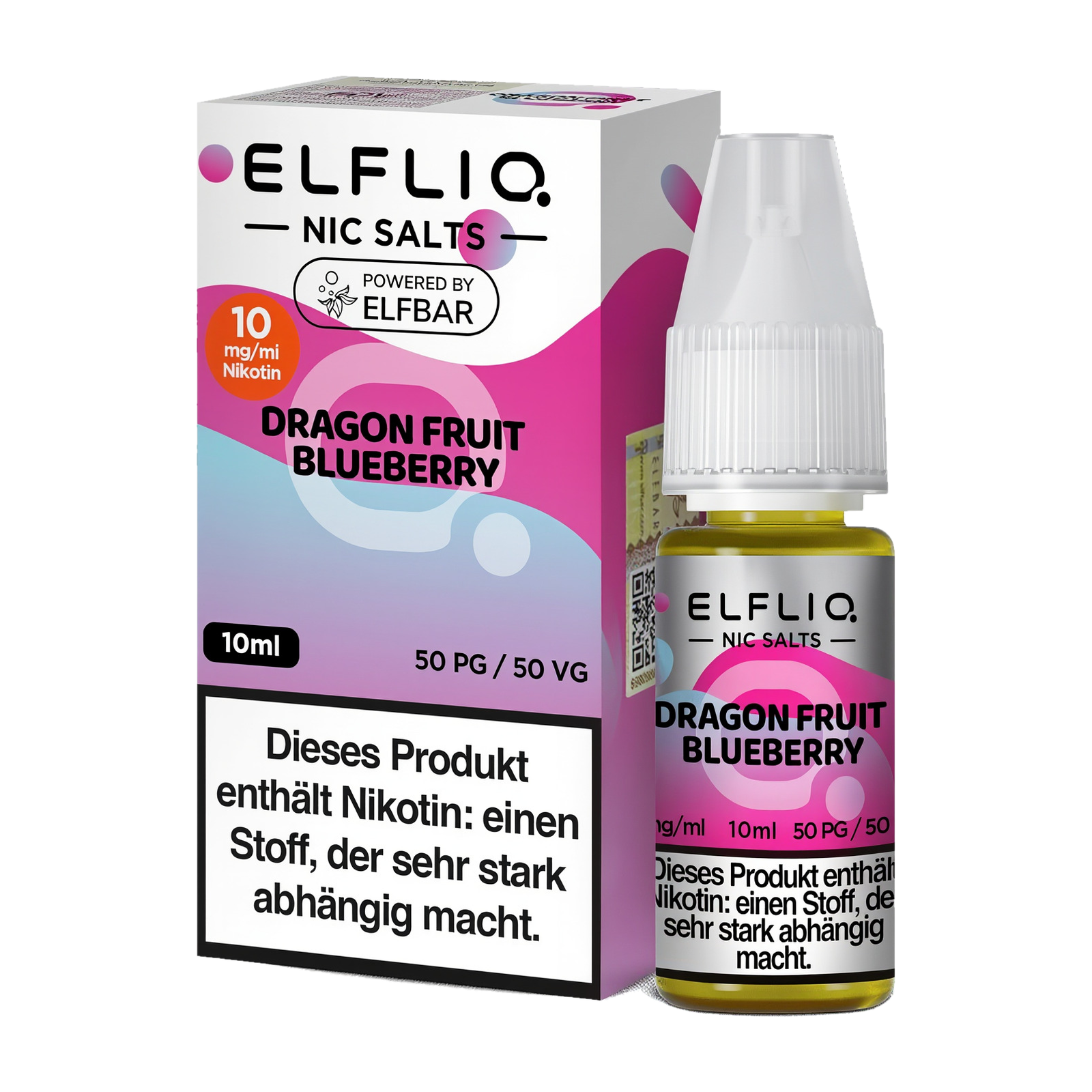 Elf Bar - ElfliQ - E-Liquid - Nicotine Salt - Dragonfruit Blueberry - 10 mg