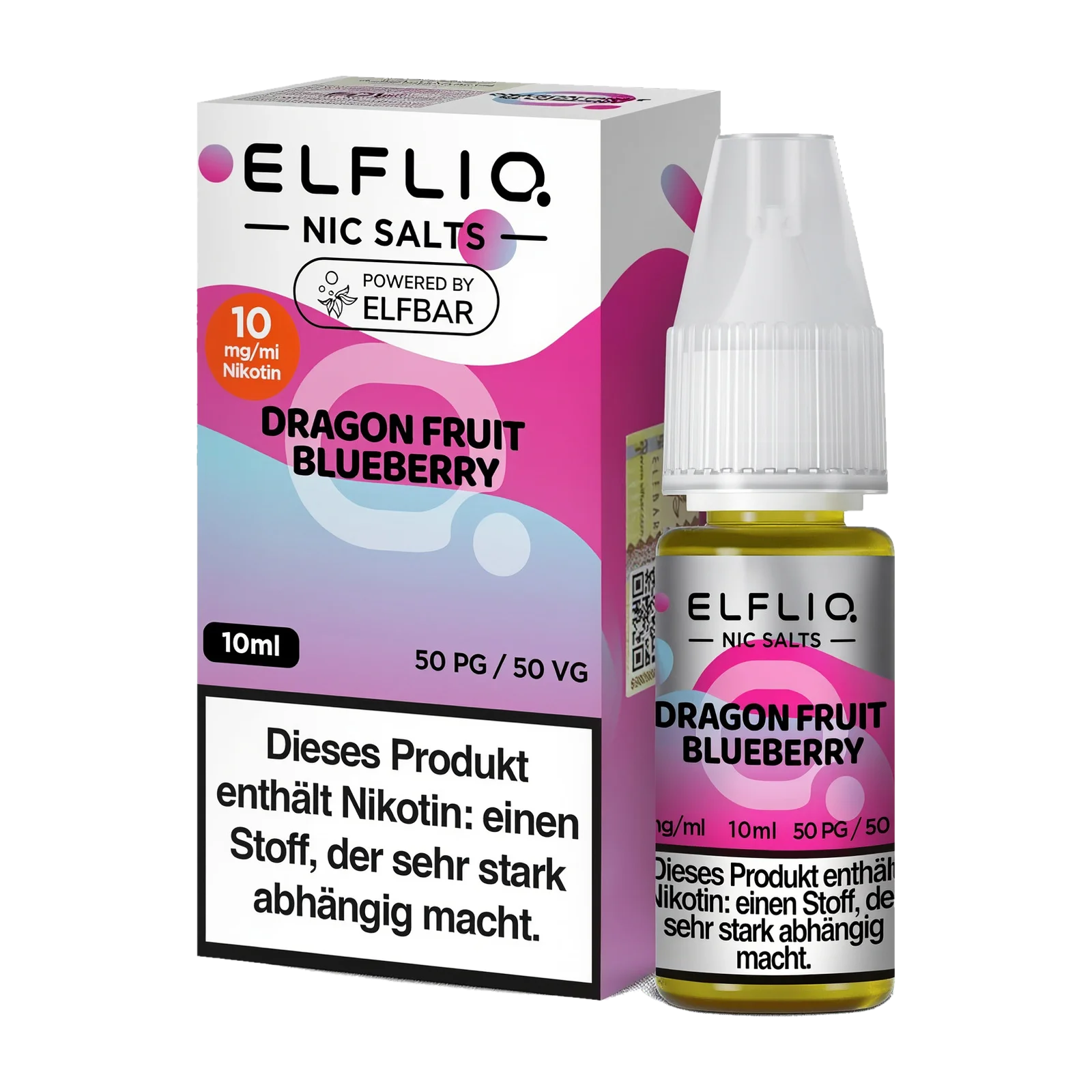 Elf Bar - ElfliQ - E-Liquid - Nicotine Salt - Dragonfruit Blueberry - 10 mg