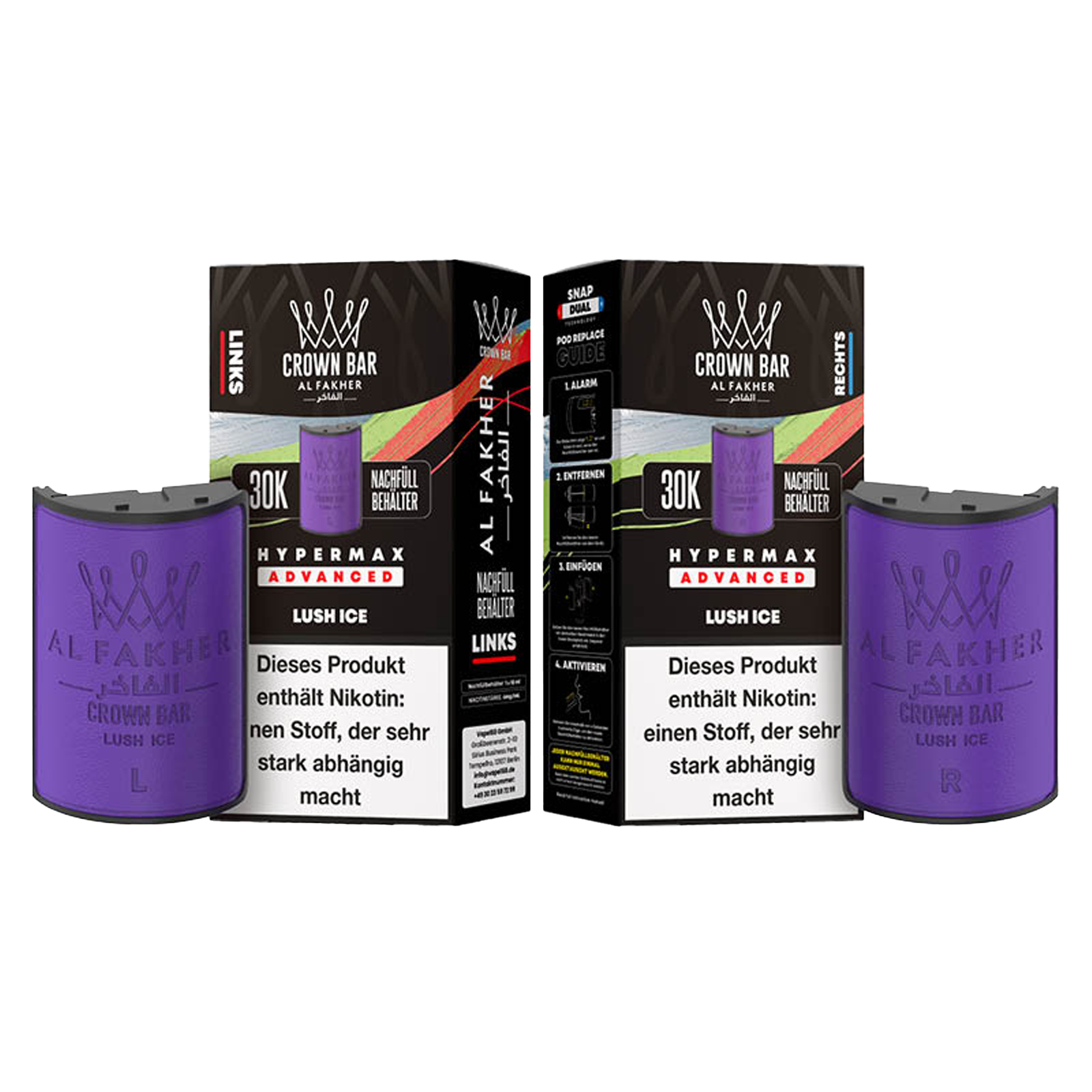 Al Fakher - Crown Bar - Hypermax - Advanced - 30K - Lush Ice 3
