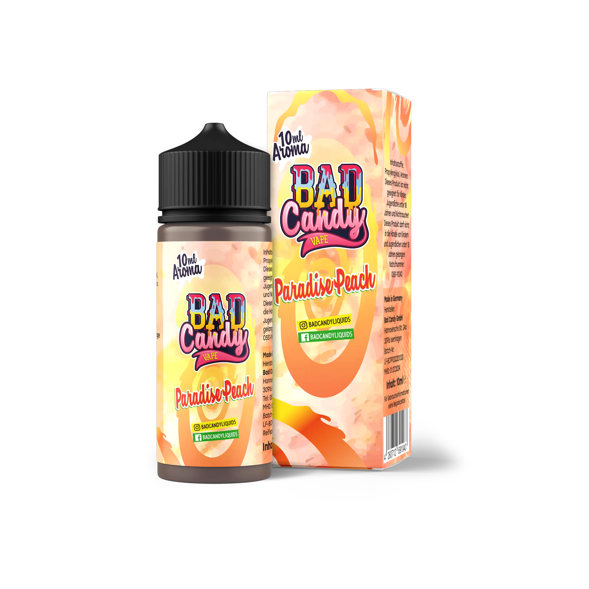 Bad Candy Aroma Longfill Paradise Peach mit 10 ml Inhalt günstig bestellen 1