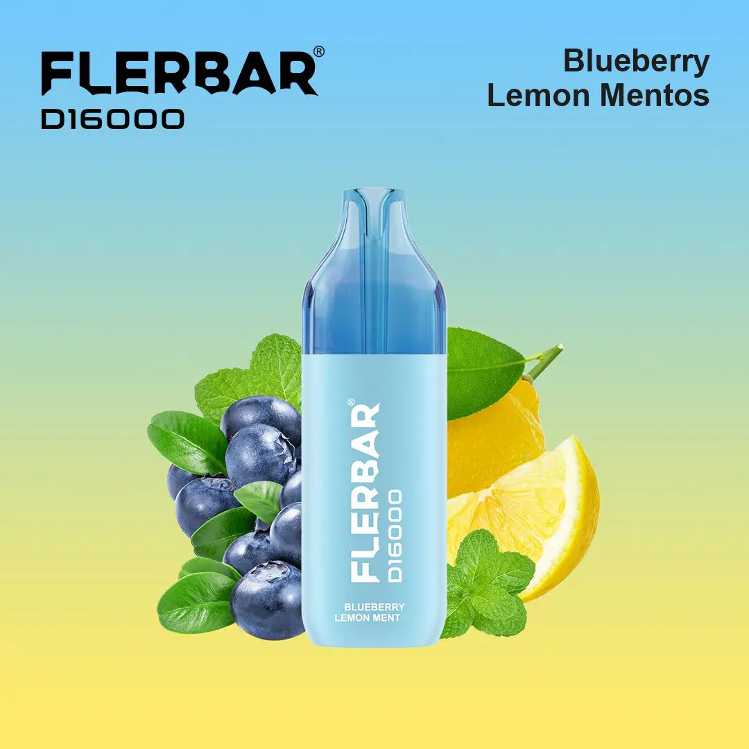 Flerbar D16000 Blueberry Lemon Ment 12ml – 16000 Züge  2