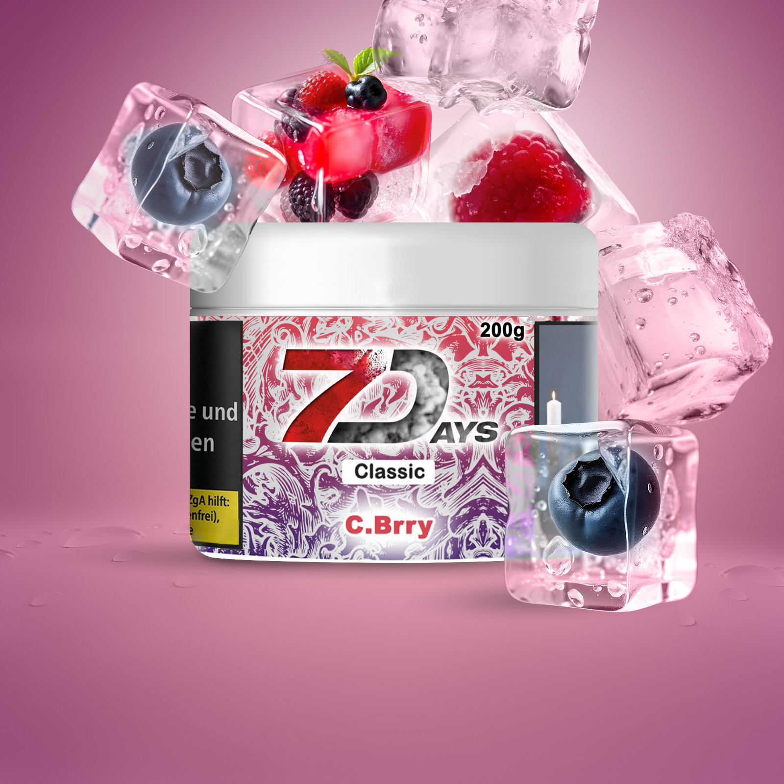 7Days Classic C. Brry 200 g | Shisha Tabak g&uuml;nstig bestellen 1