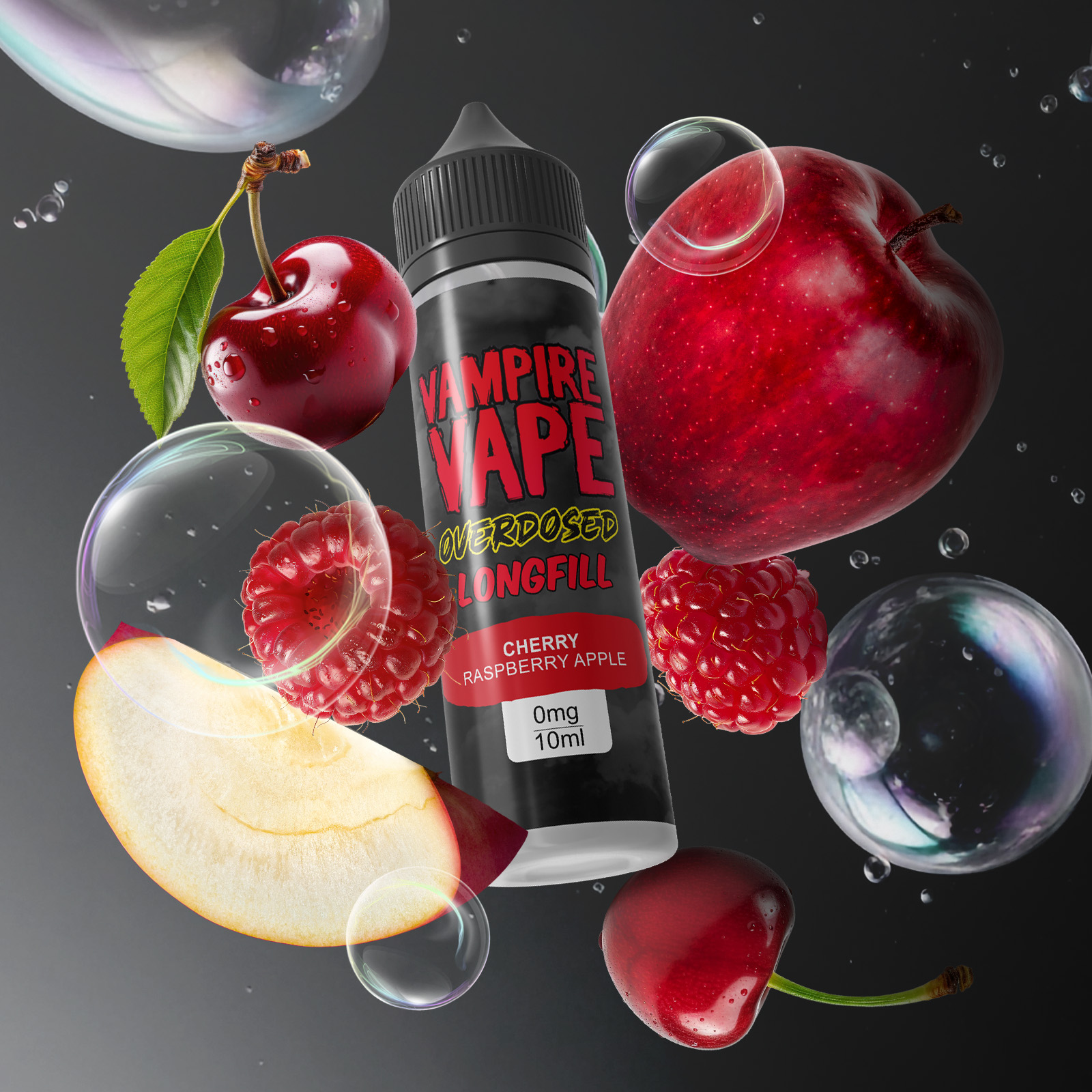Vampire Vape Overdosed Cherry Raspberry Apple 10 ml Longfill &ndash; Fruchtig-intensiv