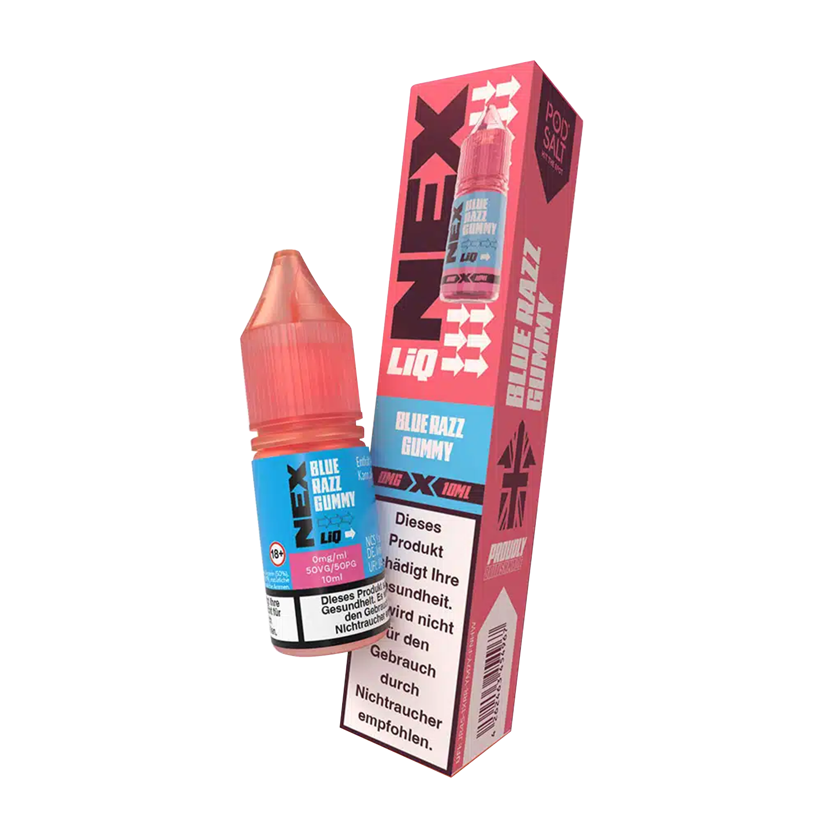 NexLiq - Pod Salt- NicSalt - 10 ml 0 mg Blue Razz Gummy 1