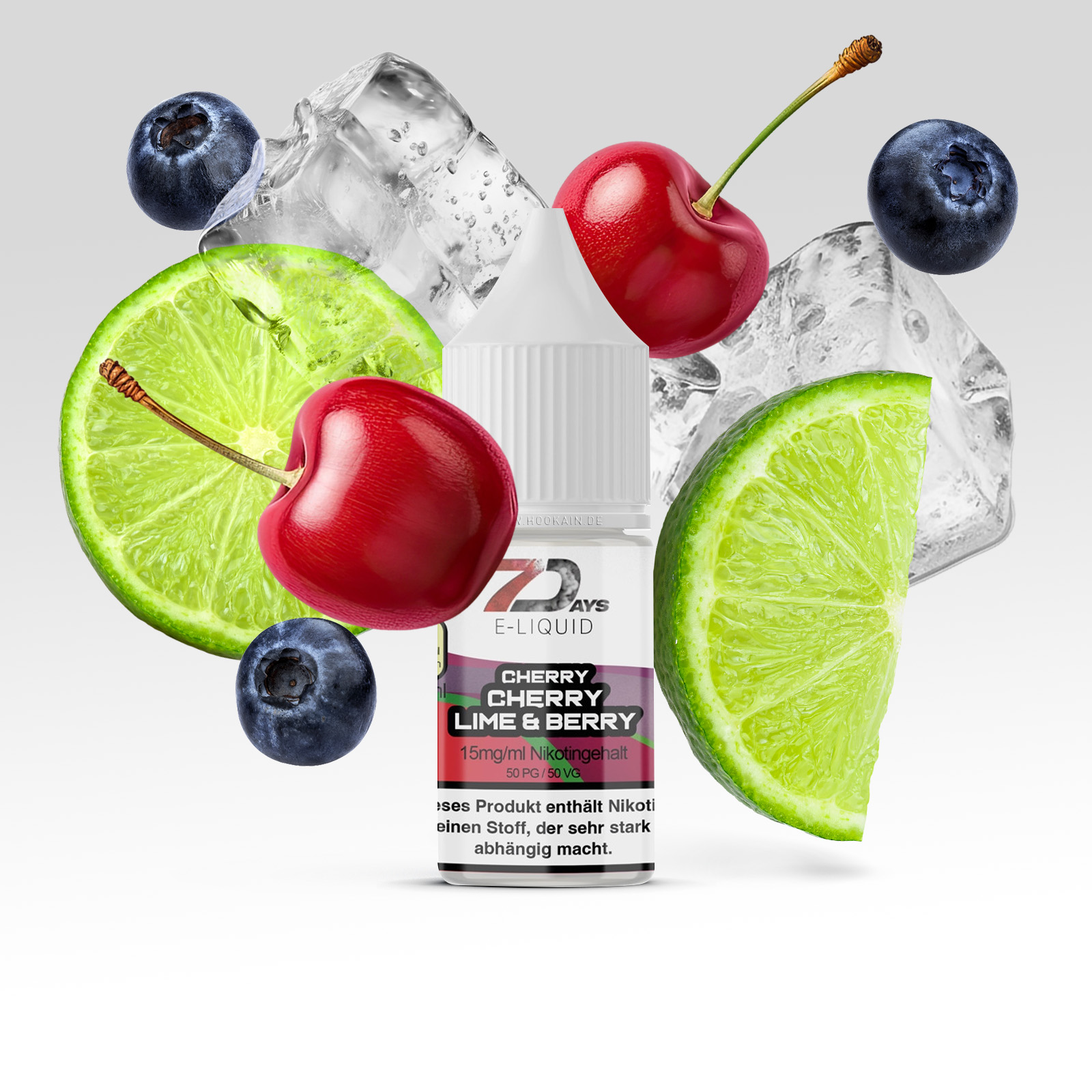 7 Days Cherry Cherry Lime and Berry 10ml E-Liquid &ndash; 15 mg St&auml;rke 2