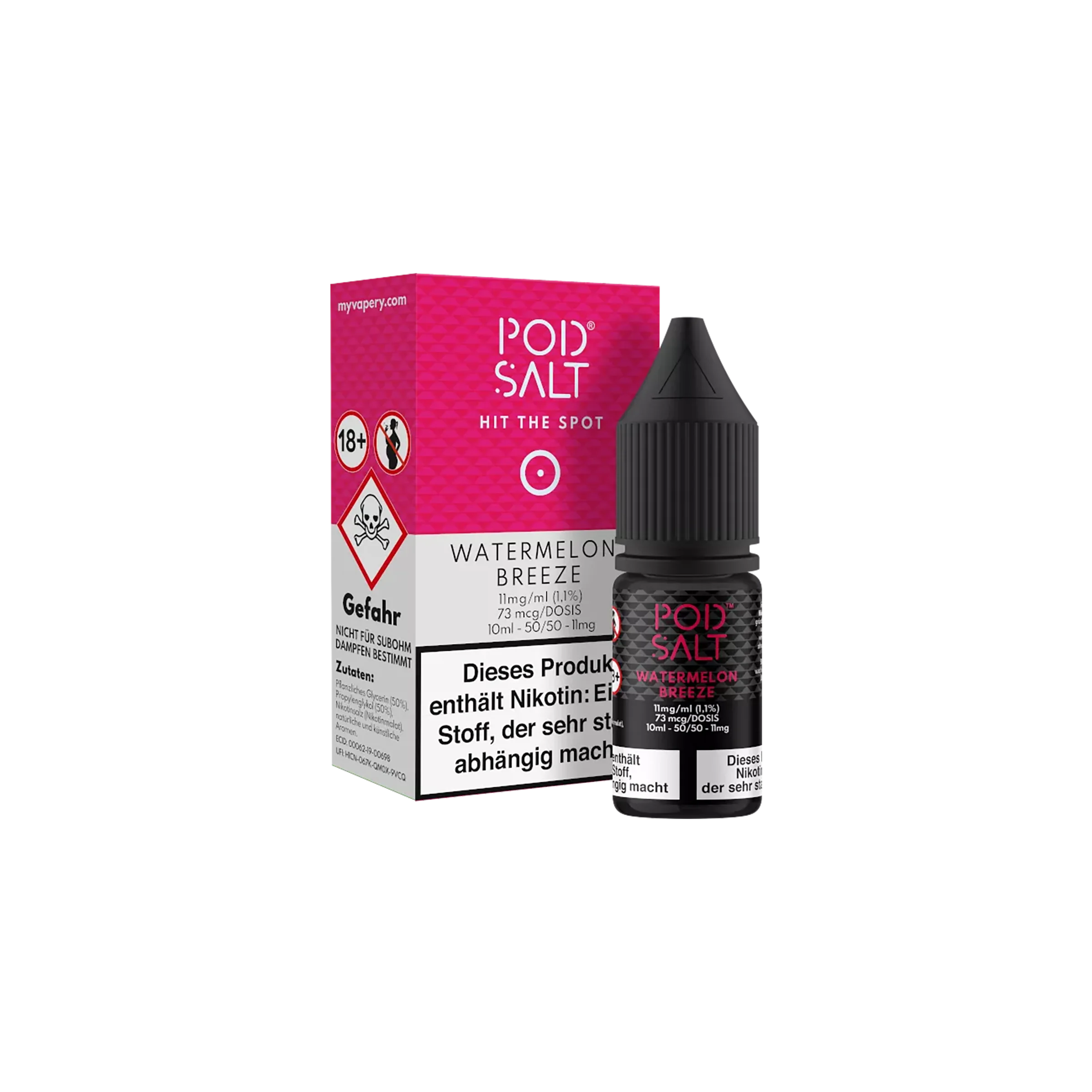 Pod Salt Liquid Watermelon Breeze 10ml 11 mg  Nikotinsalz