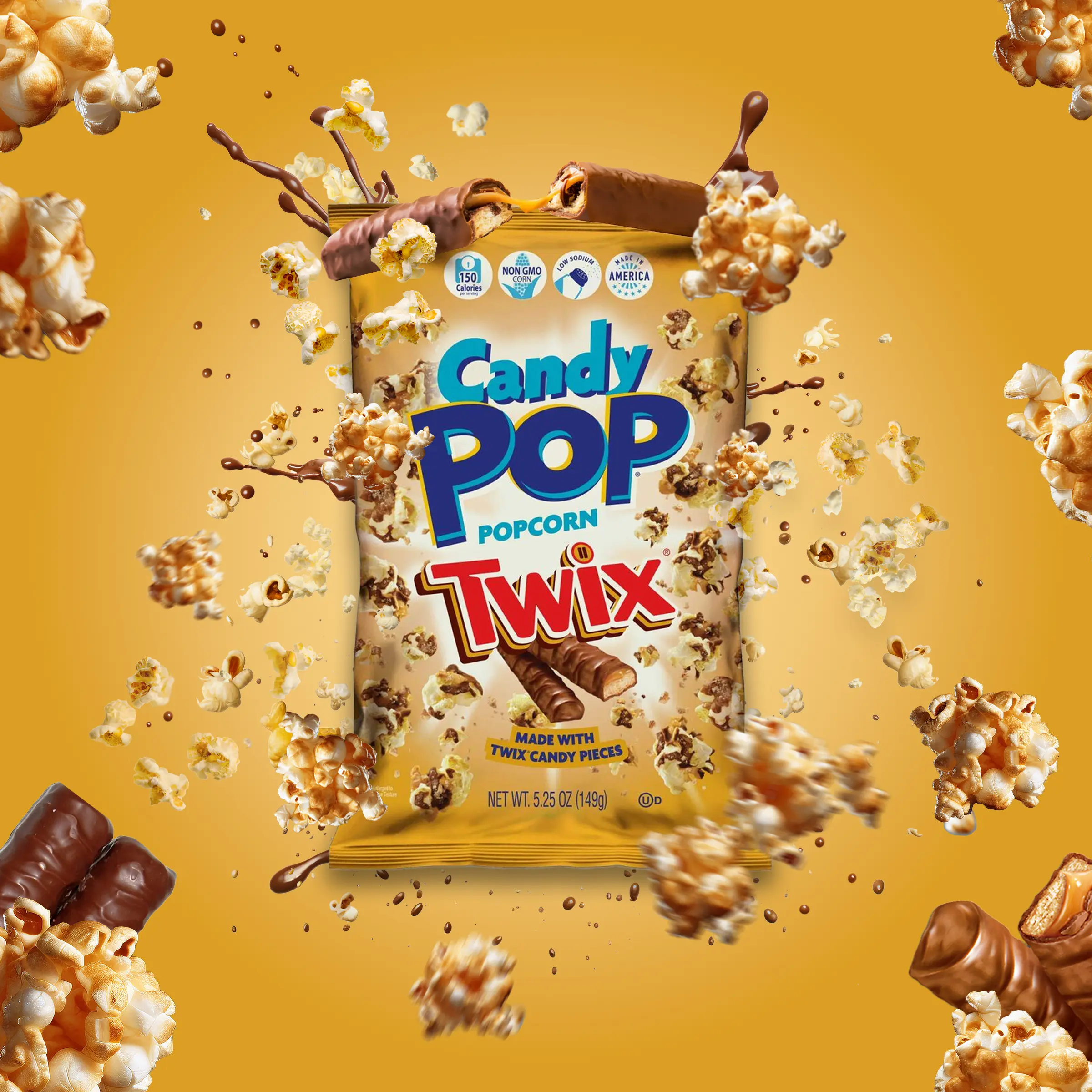 Candy Pop - Popcorn - Twix - 28 g | Amerikanische Snacks, Süßigkeiten und Drinks günstig online kaufen - Hookain Candy-Onlineshop -1 Candy Pop - Popcorn - Twix - 149 g