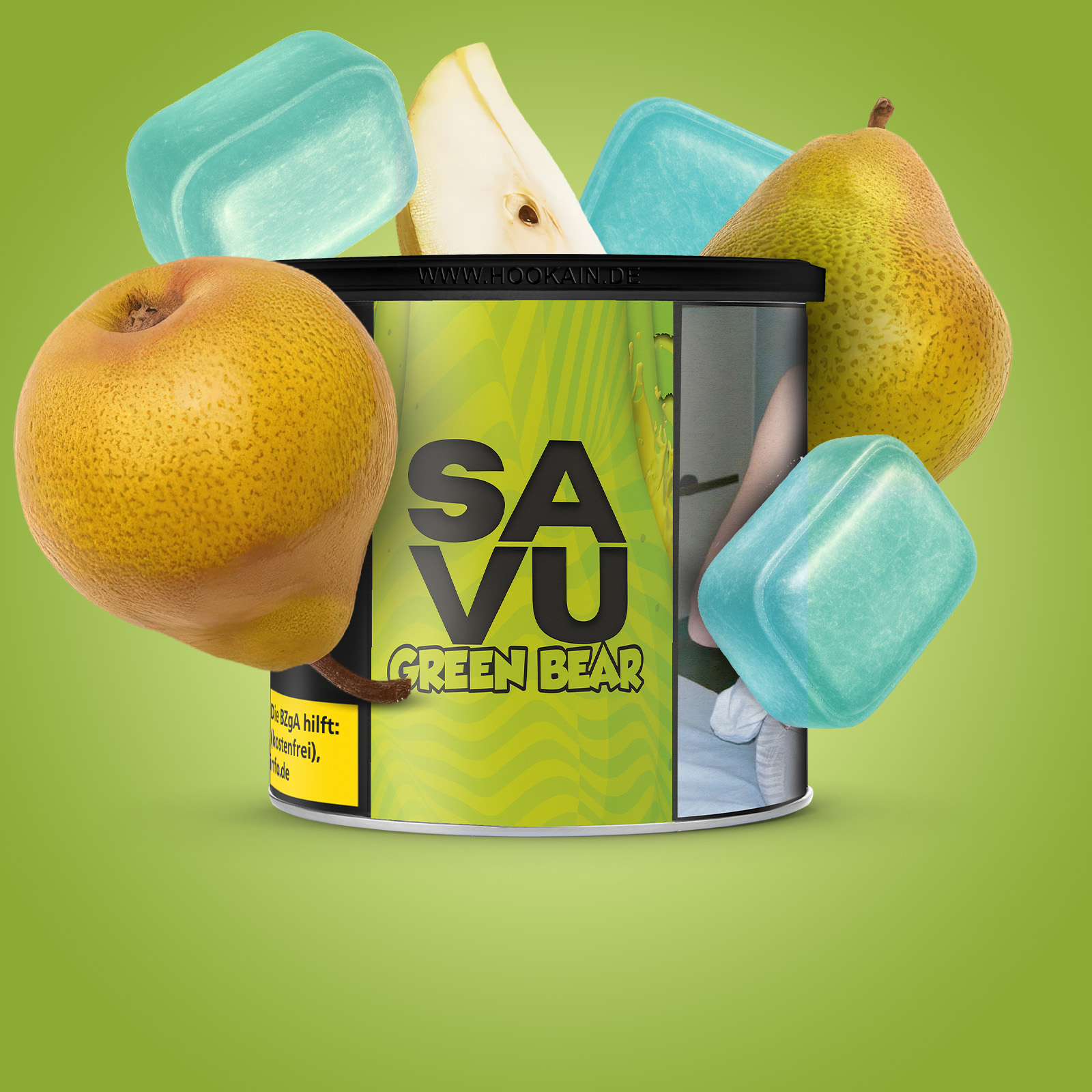 Savu Shisha Tabak Sorte Green Bear 200 g online 1
