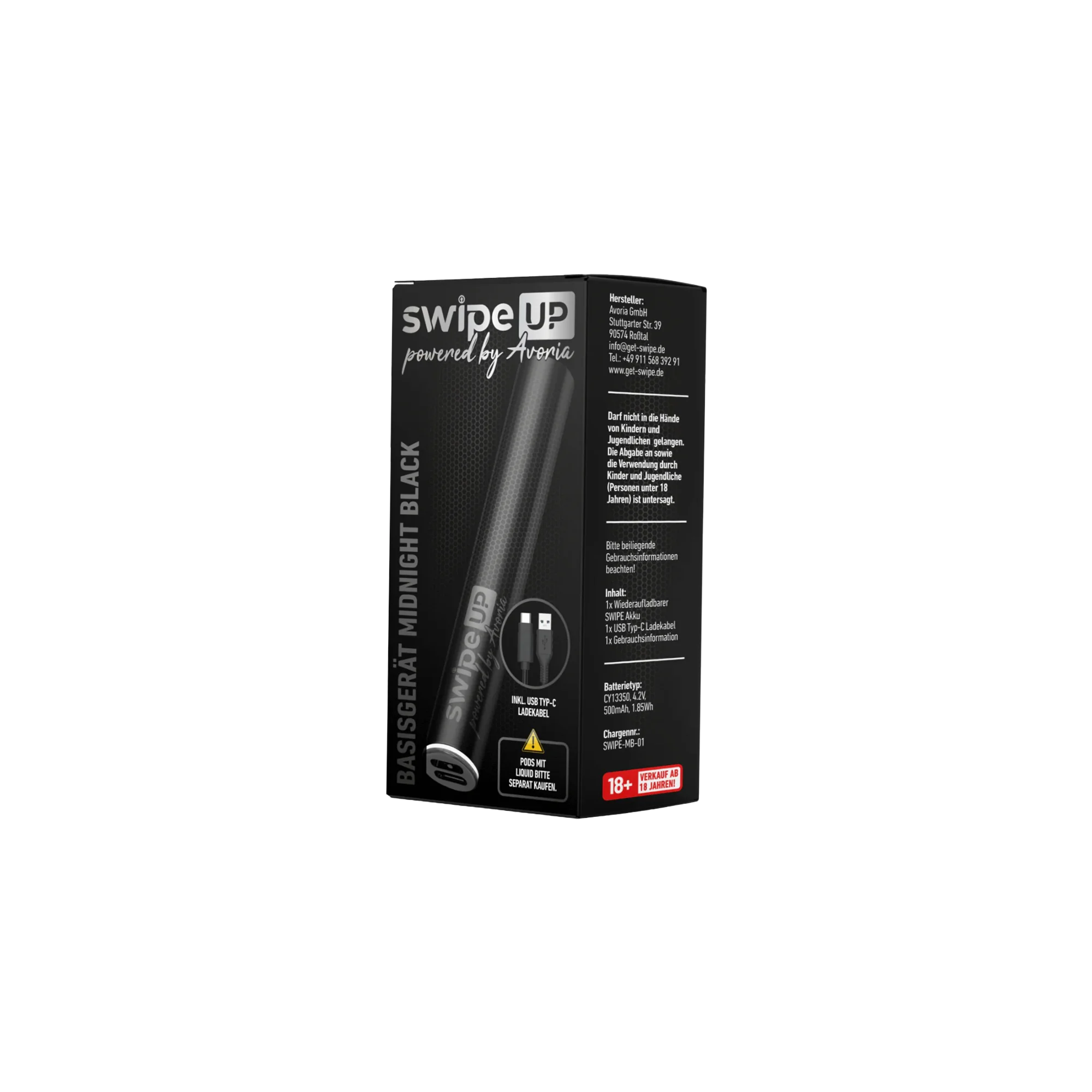 Swipe Up Prefilled Pod System Basisgerät Midnight Black von Avoria kaufen 2 Swipe Up Prefilled Pod System Basisgerät Midnight Black von Avoria kaufen 2
